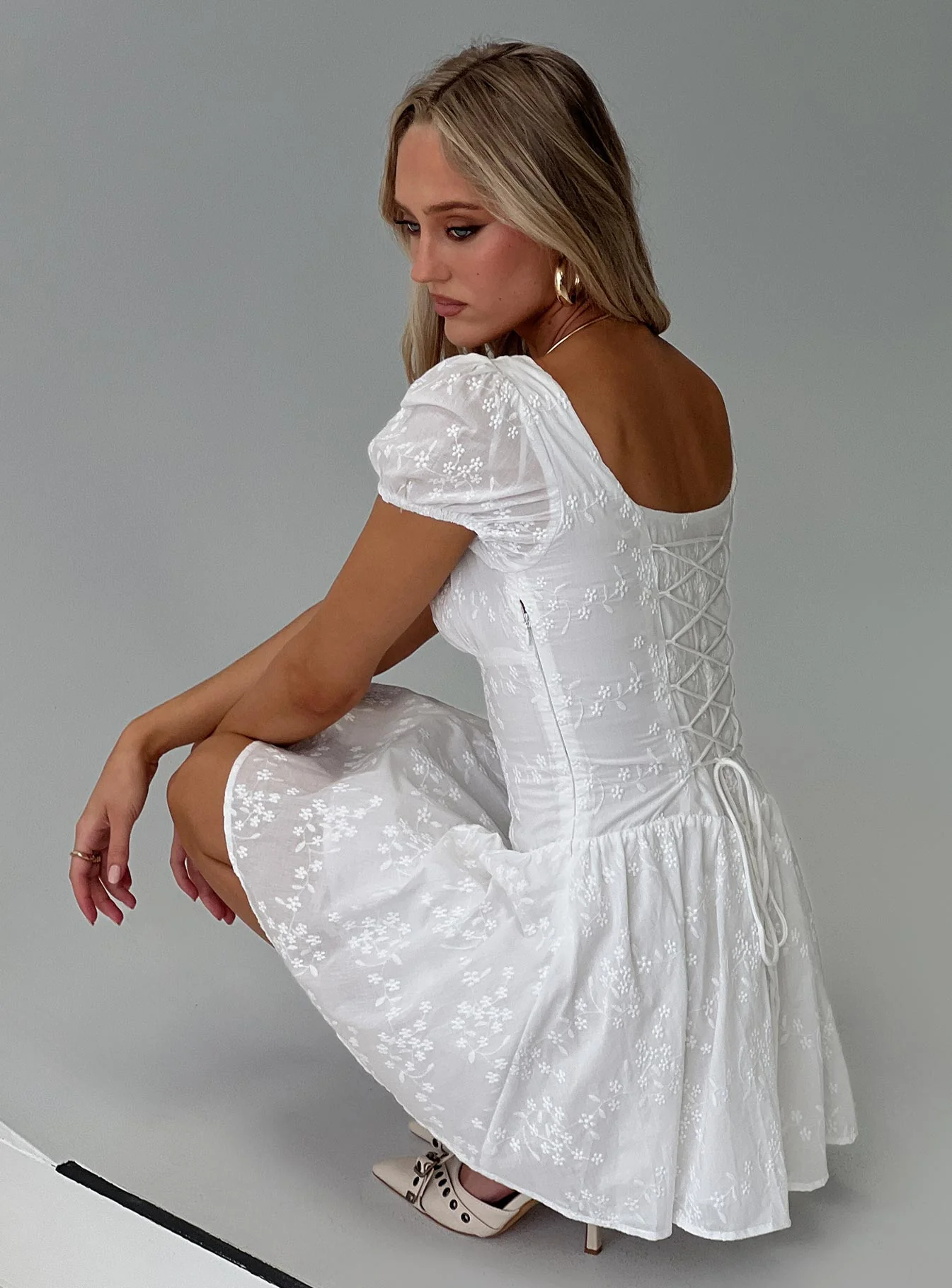 Lethia Corset Mini Dress White - Image 8
