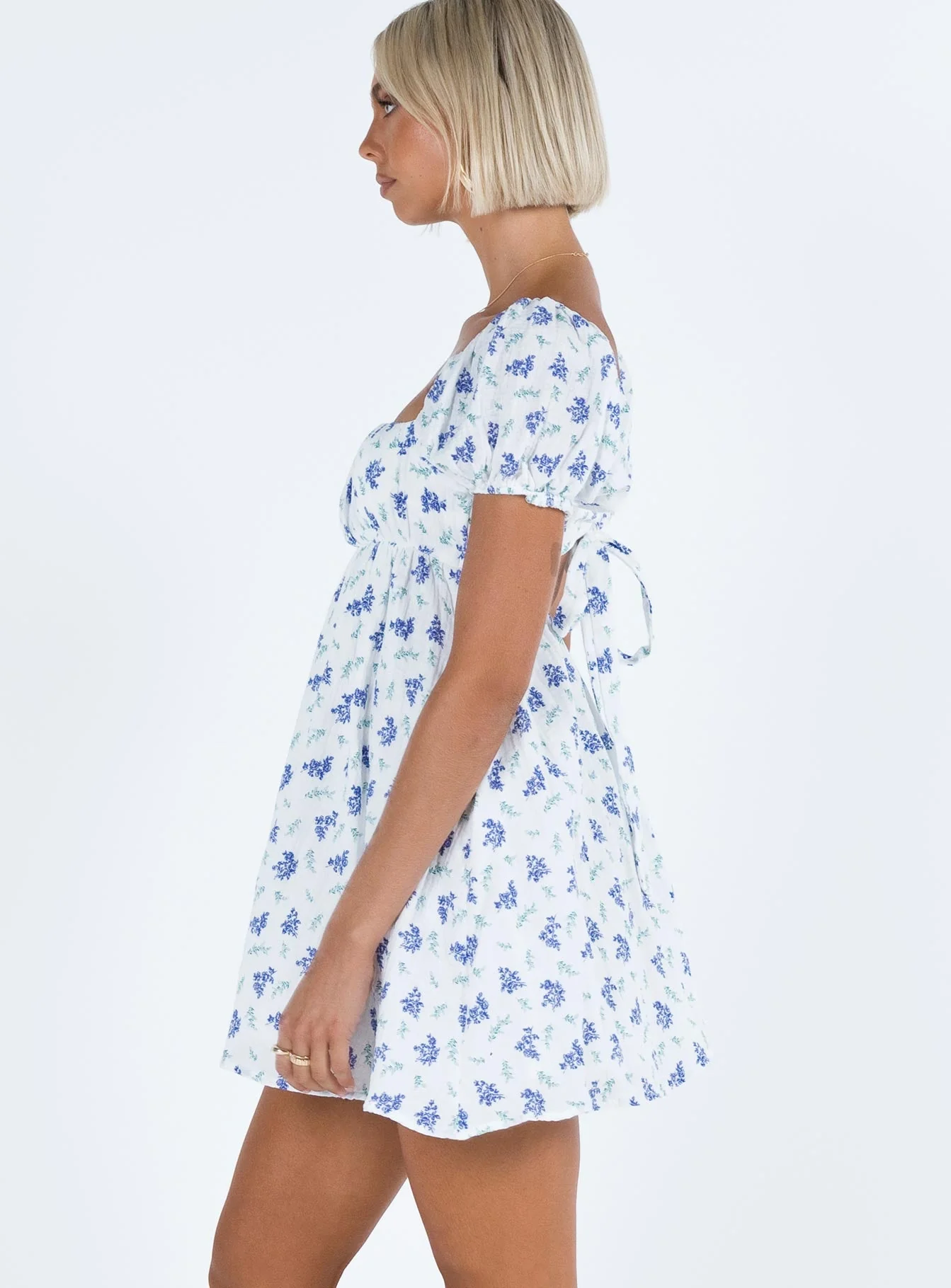 Let's Dance Mini Dress Blue Floral - Image 5