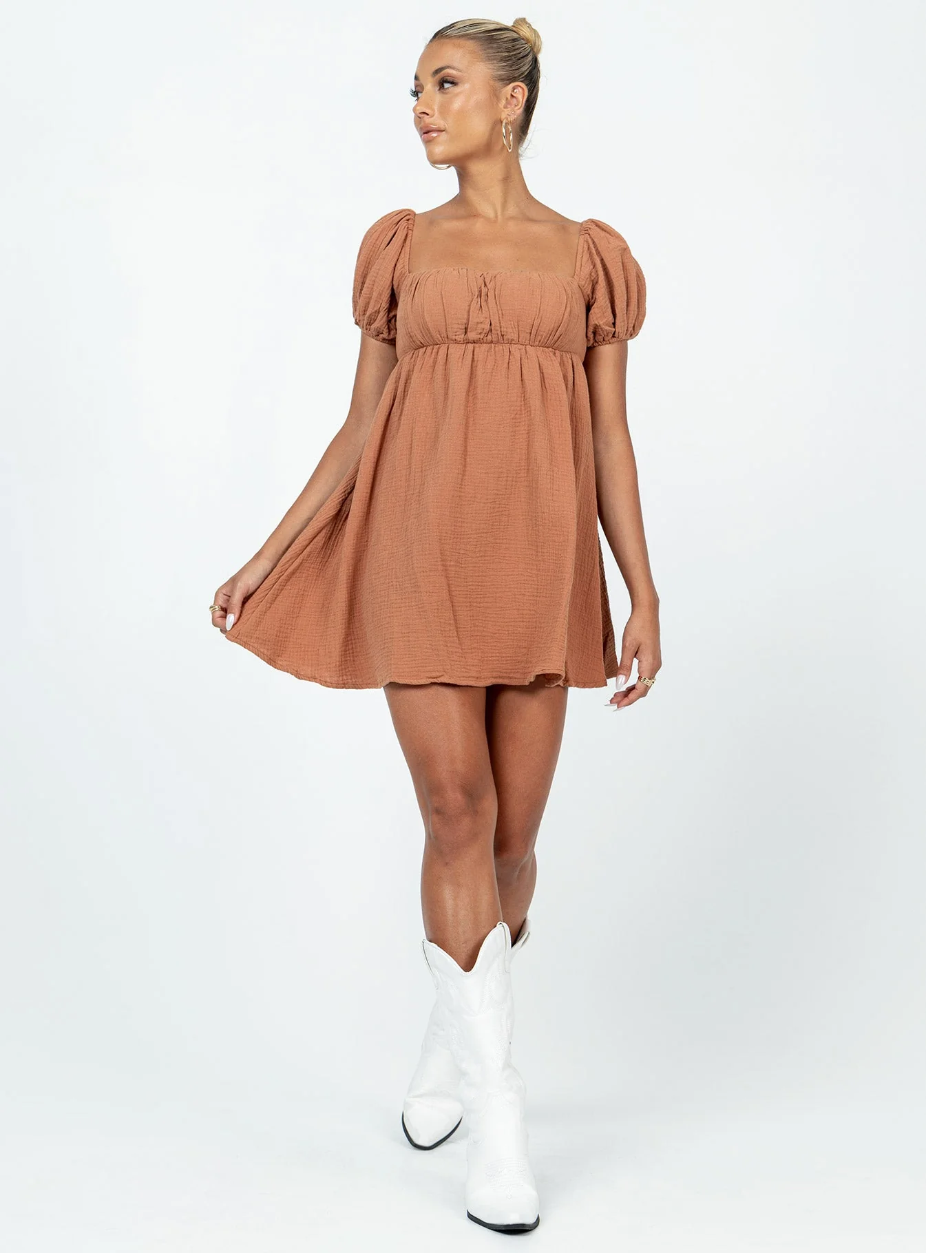 Let's Dance Mini Dress Brown - Image 3