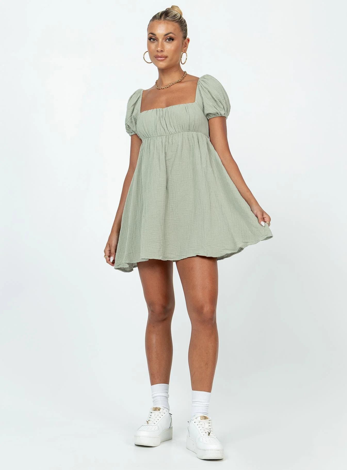 Let's Dance Mini Dress Sage - Image 3