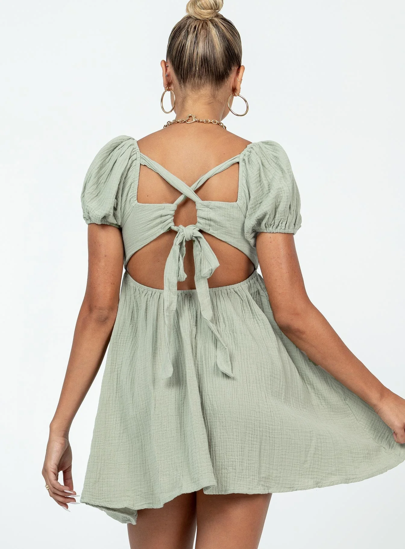 Let's Dance Mini Dress Sage - Image 5