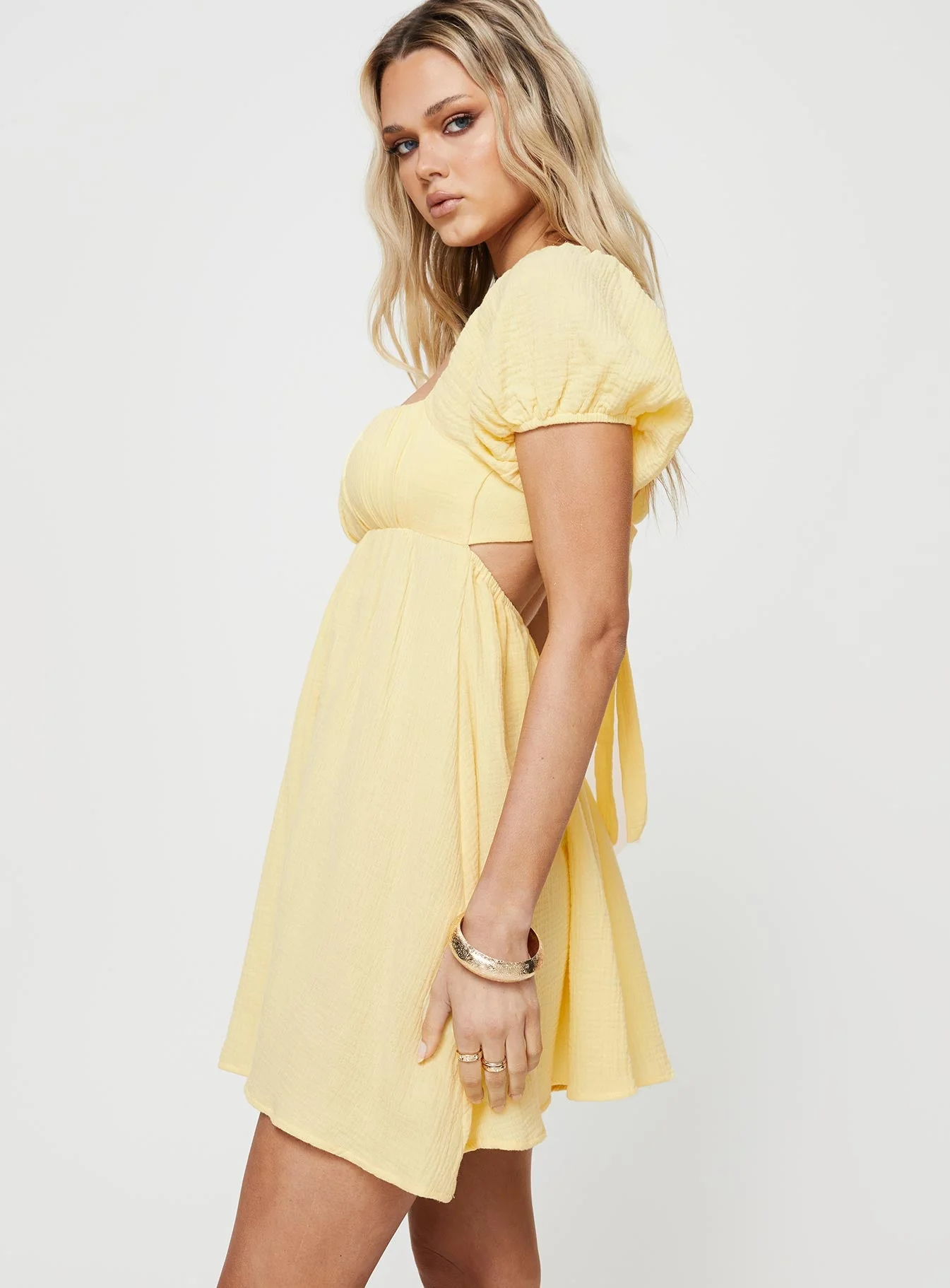 Let's Dance Mini Dress Yellow - Image 4