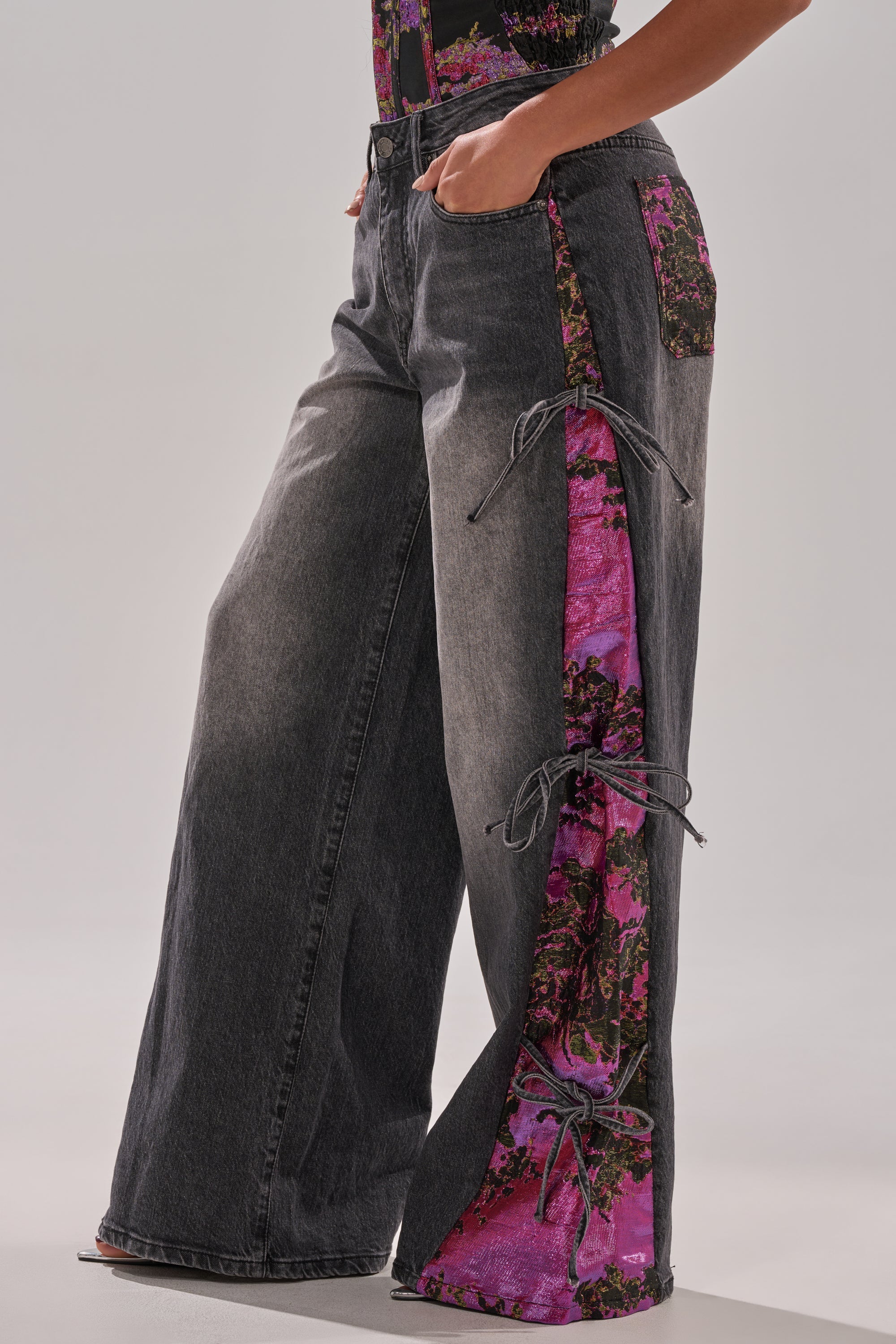 LETS PARTY BROCADE RELAXED DENIM - Image 3