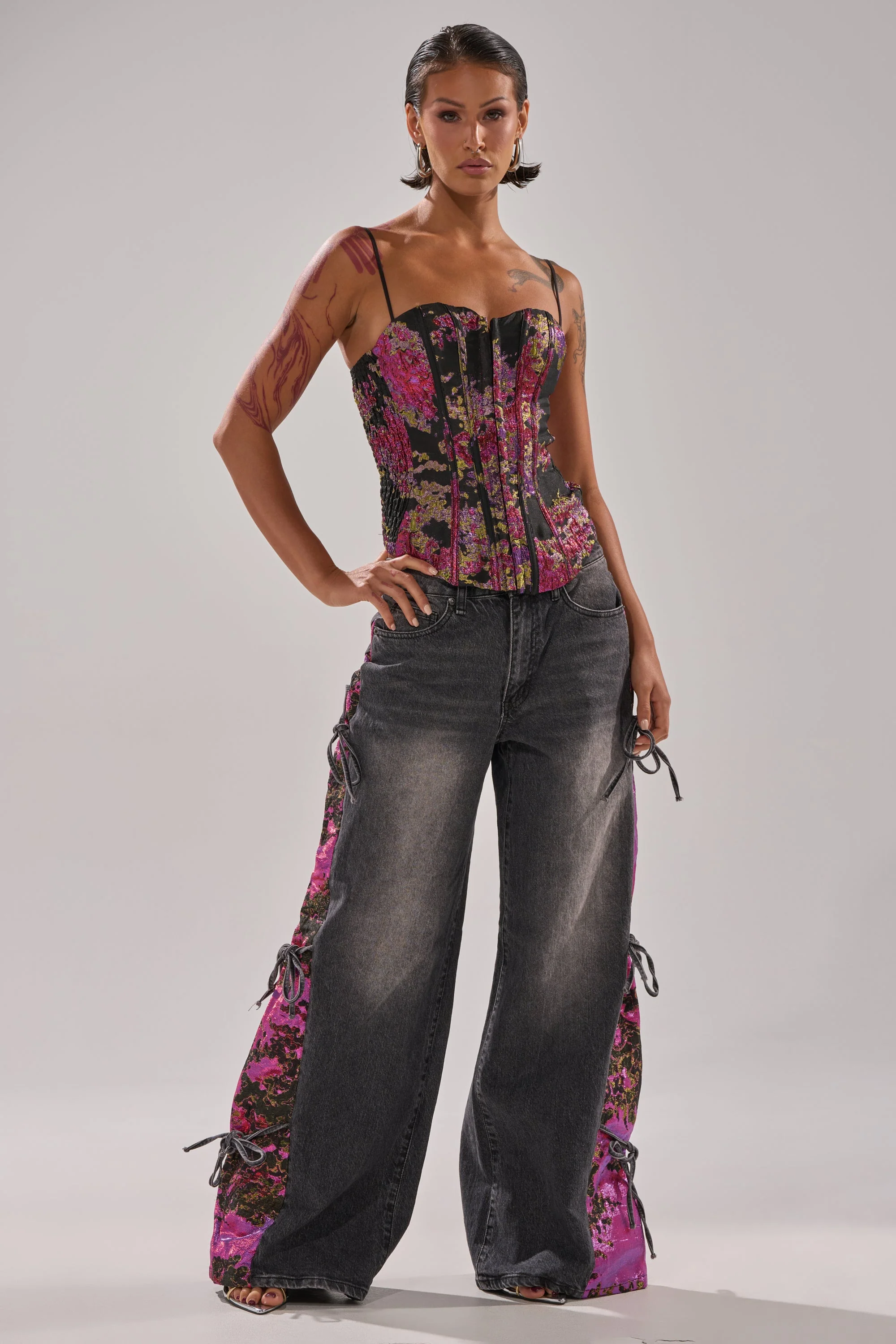 LETS PARTY BROCADE RELAXED DENIM - Image 5