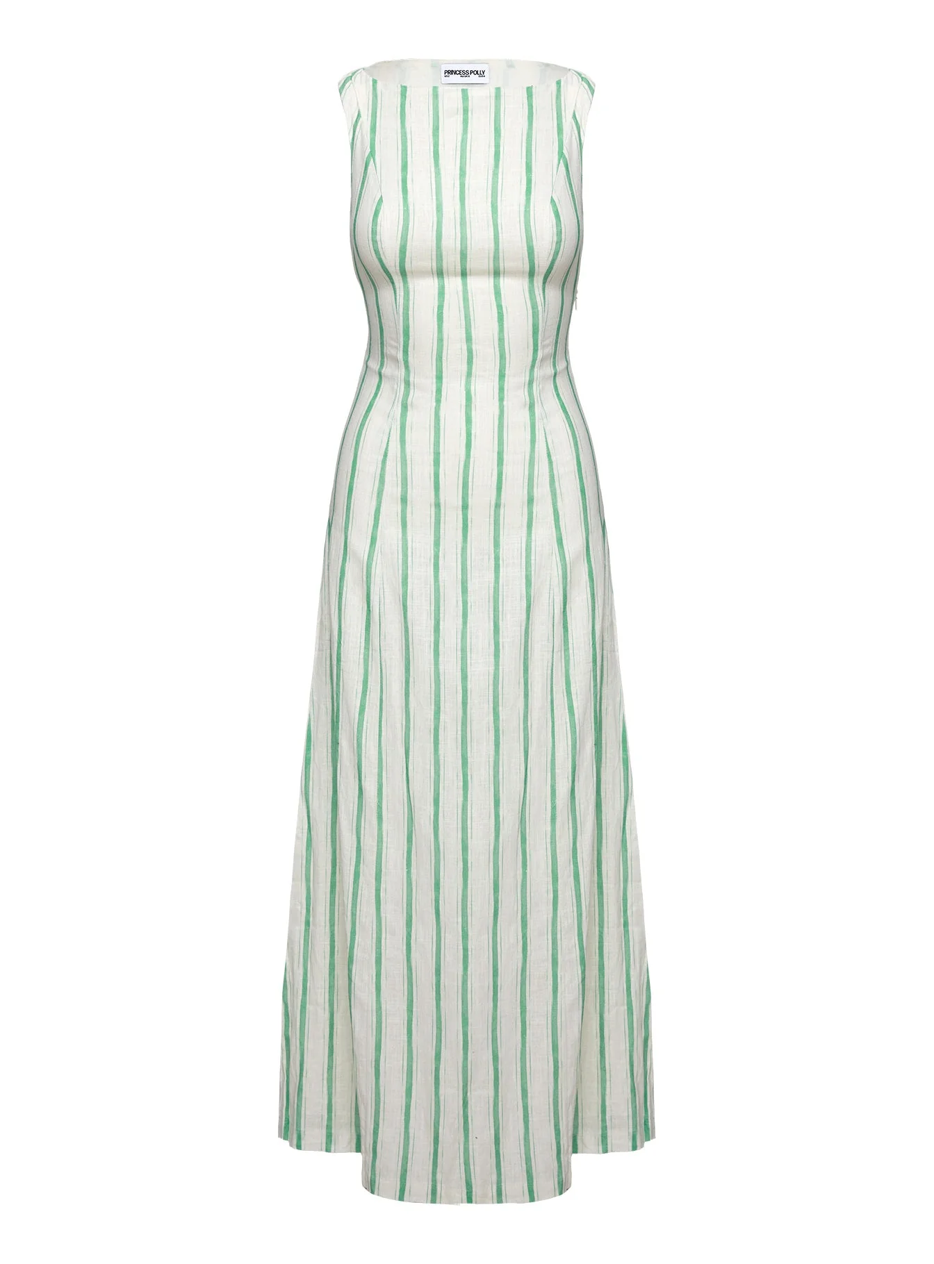 Lewisa Maxi Dress Green Stripe Tall - Image 5