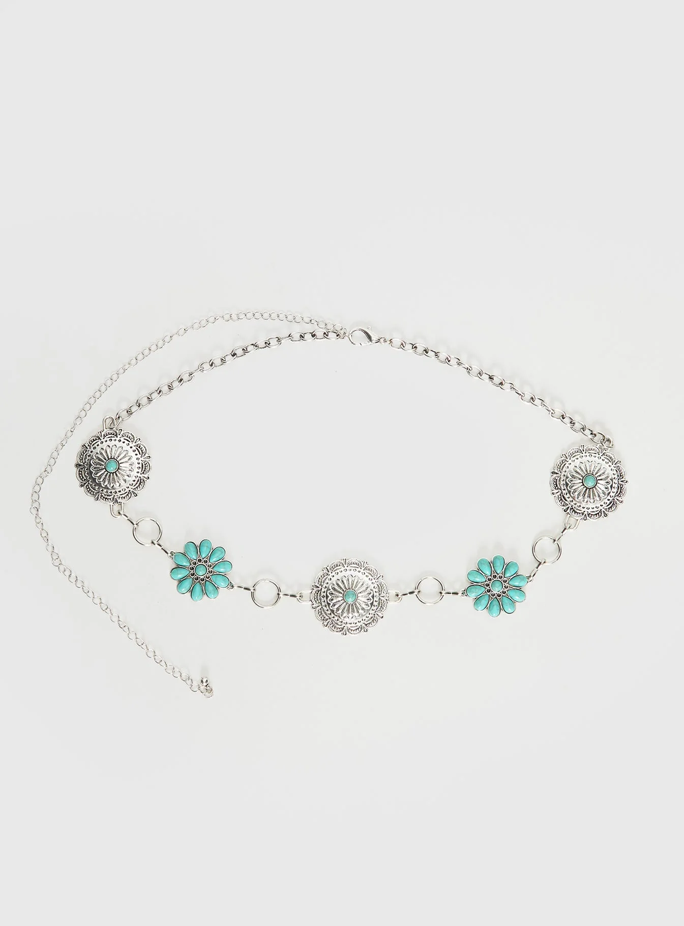 Like A Charm Chain Belt Silver / Blue - Image 2