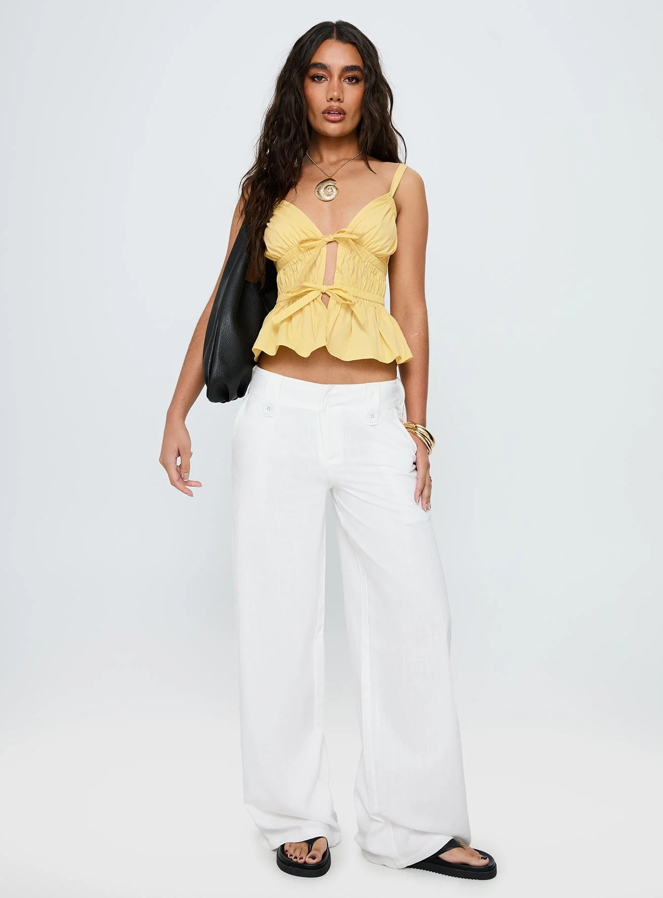 Like A Star Tie Up Top Lemon - Image 3