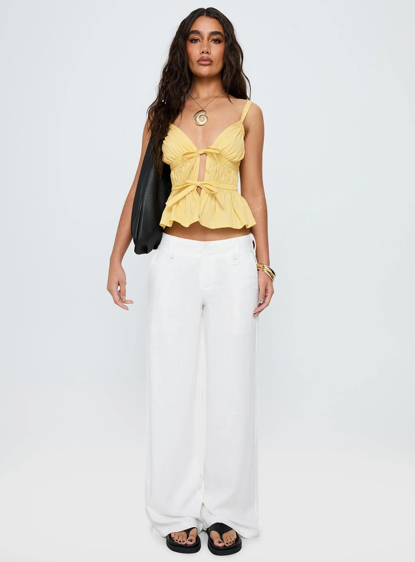 Like A Star Tie Up Top Lemon - Image 7