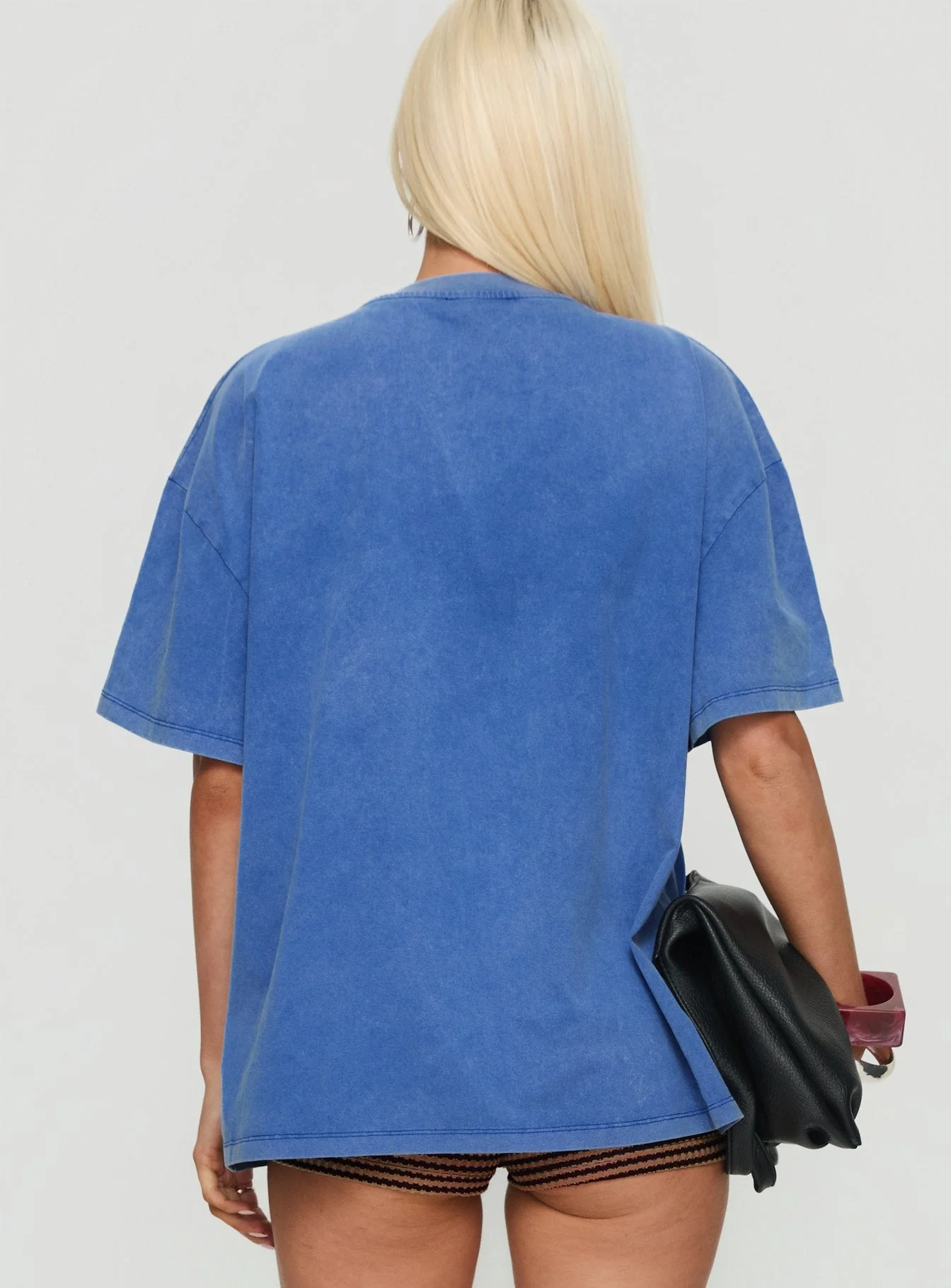 Linsay Oversized Tee Blue / Pomegranate - Image 5