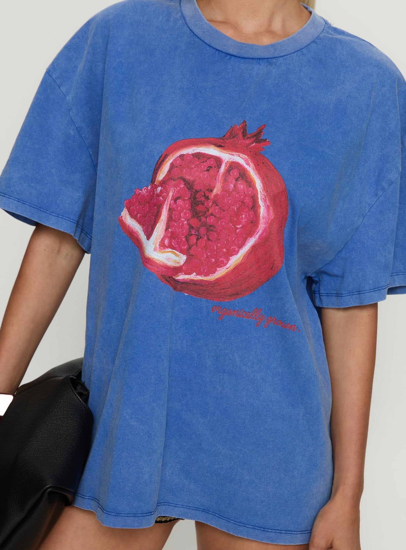 Linsay Oversized Tee Blue / Pomegranate - Image 6