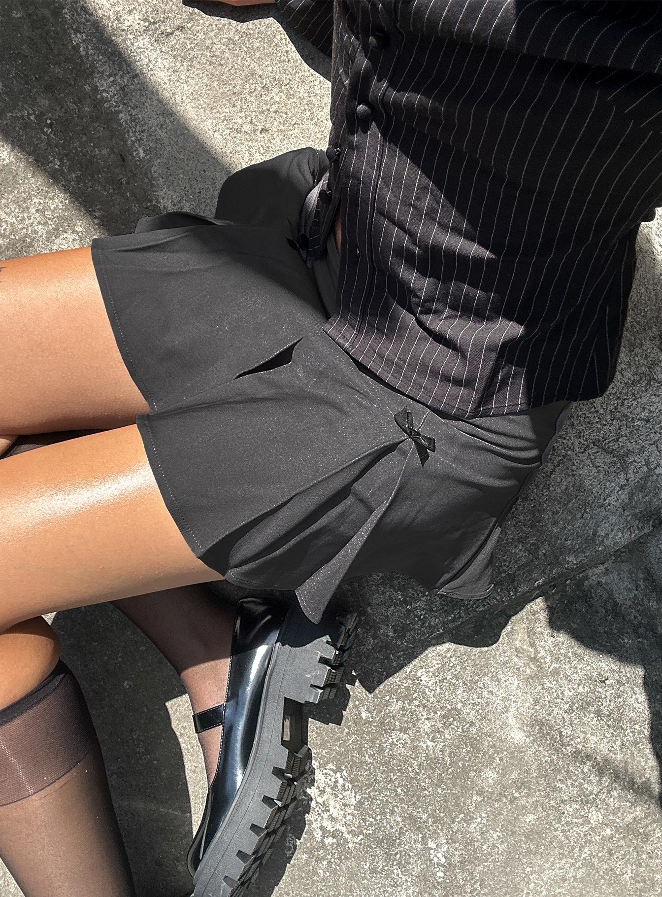 Little Bow Peep Mini Skirt Grey - Image 12