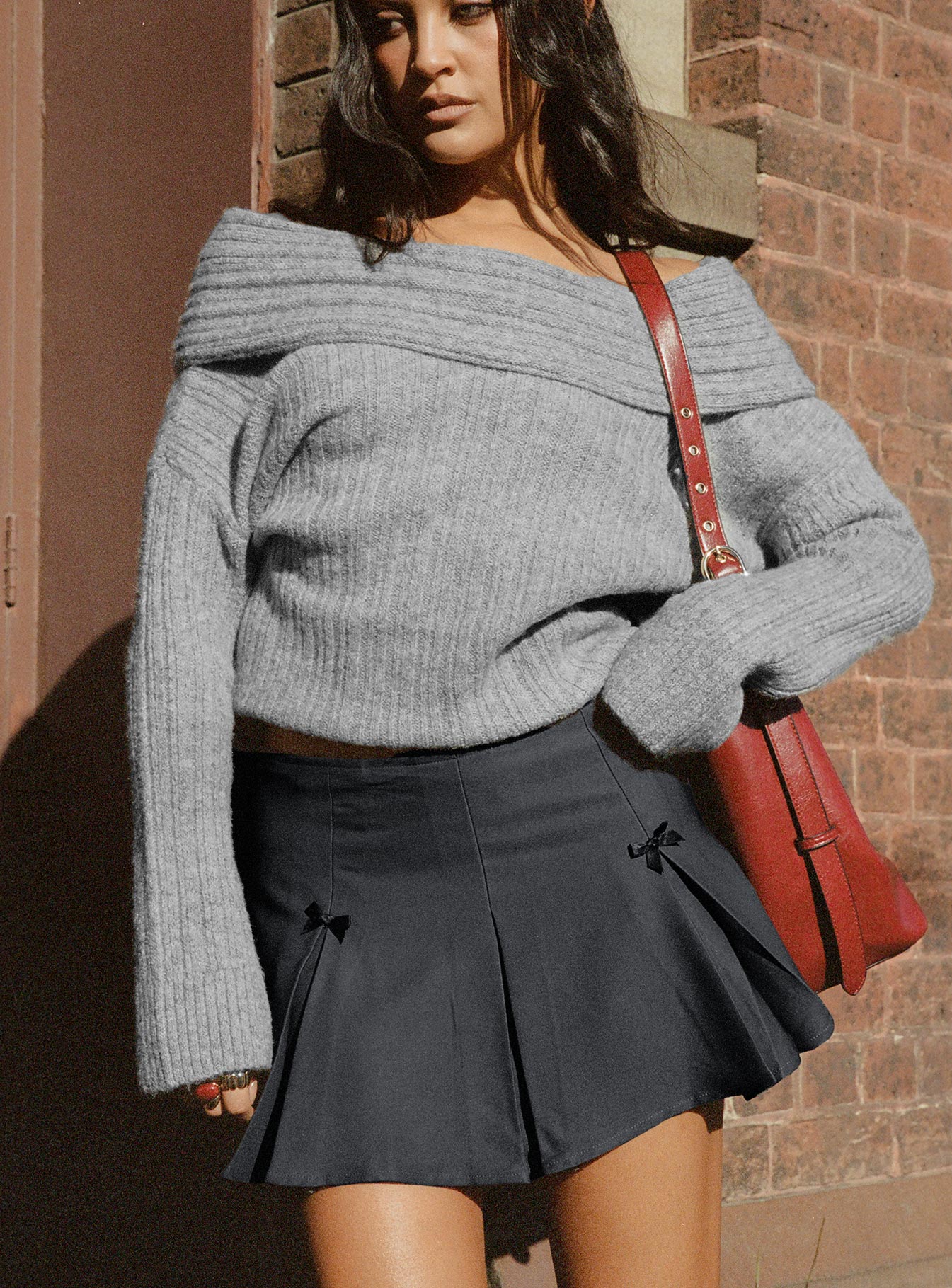 Little Bow Peep Mini Skirt Grey - Image 9