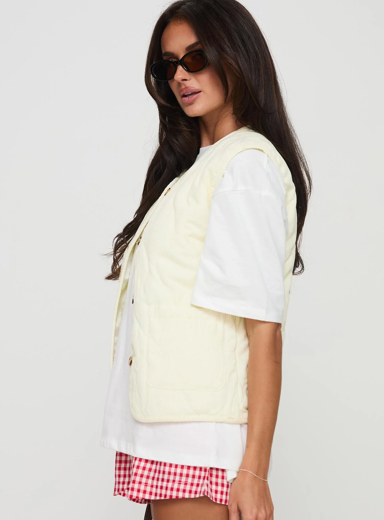Little Things Quilted Vest Cream - Image 4