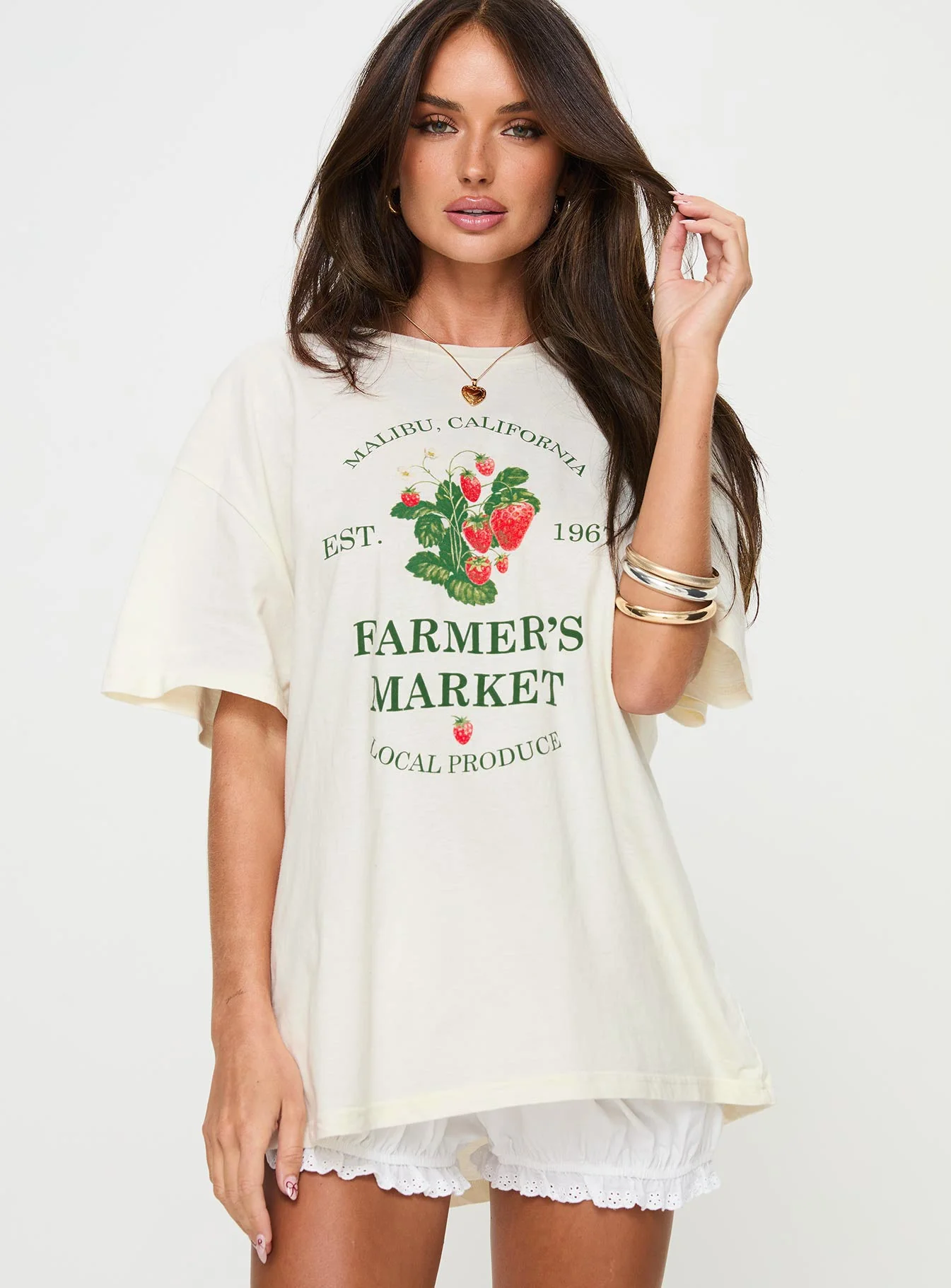 Local Produce Oversized Tee White - Image 2
