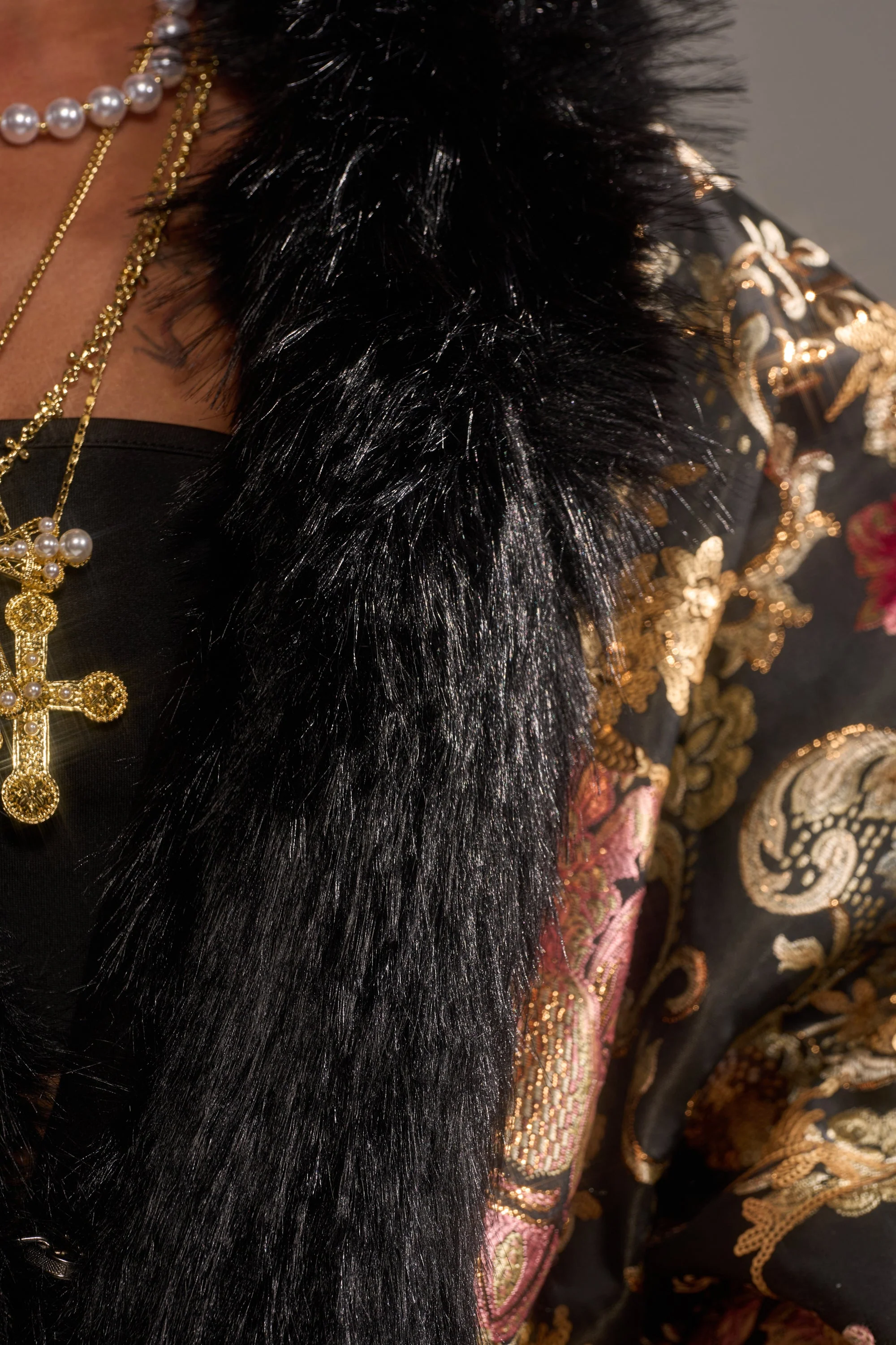 LOLA COCOON COAT IN BROCADE - Image 10