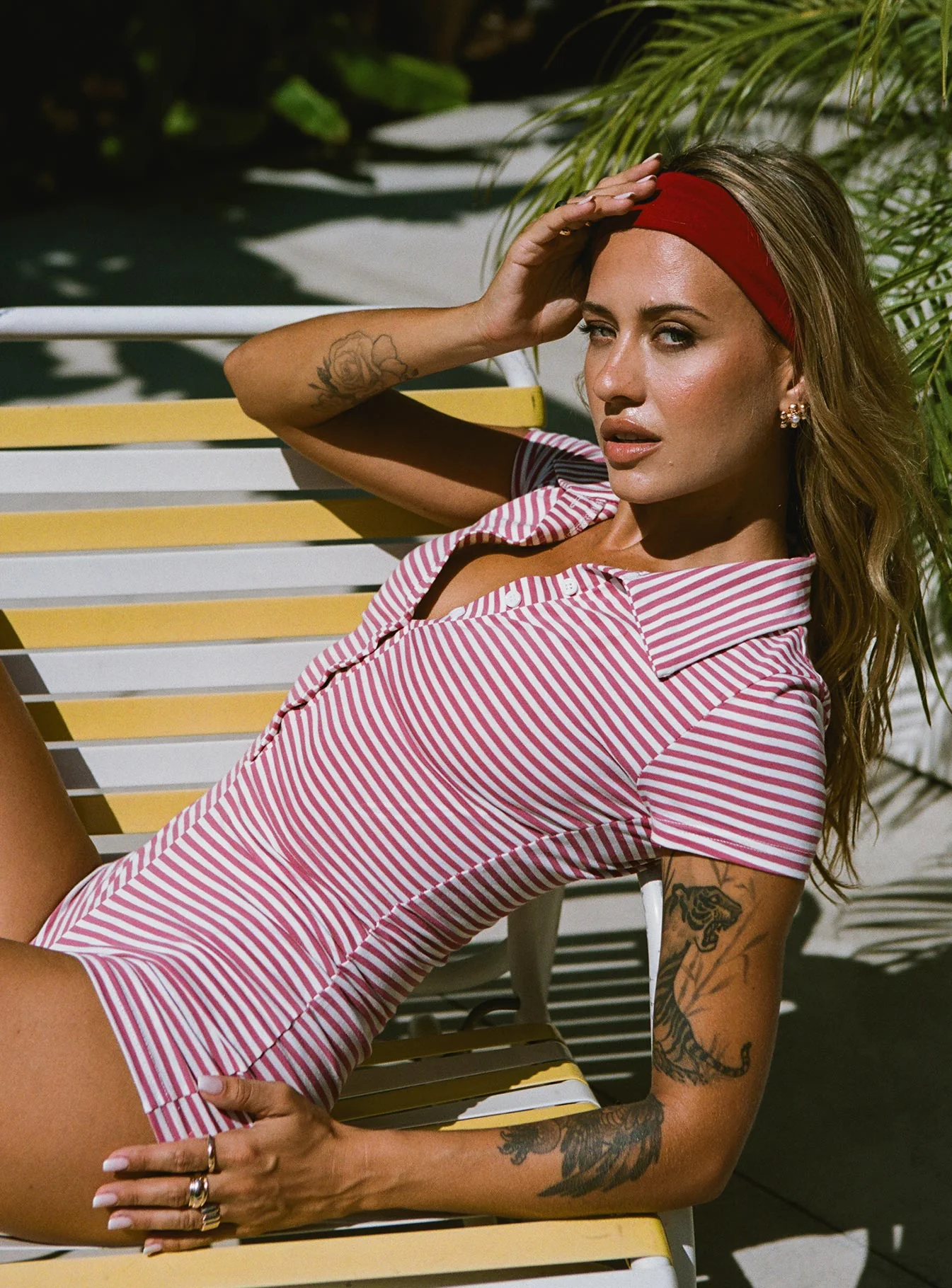 Lola Romper Red Stripe - Image 9