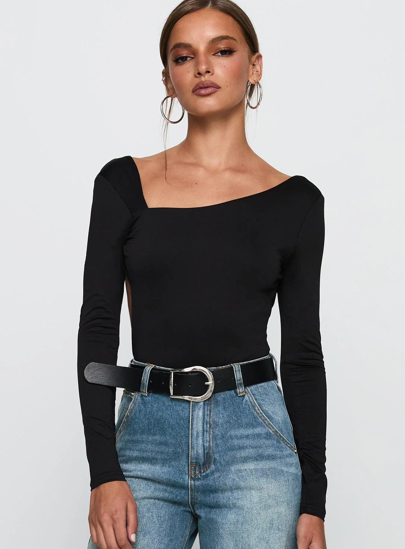 Look This Good Backless Bodysuit Black - Image 2