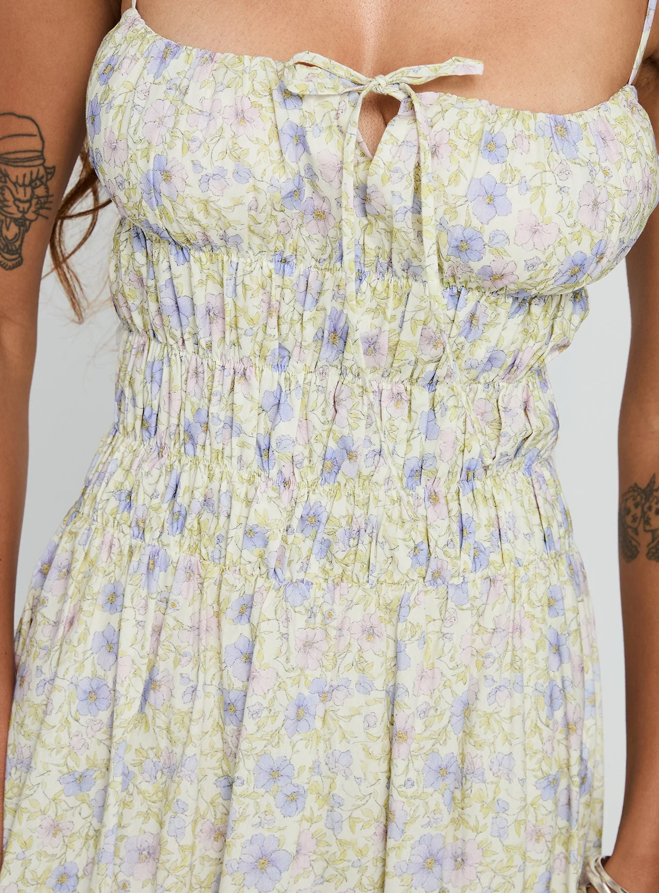 Loralei Shirred Maxi Dress Floral - Image 6
