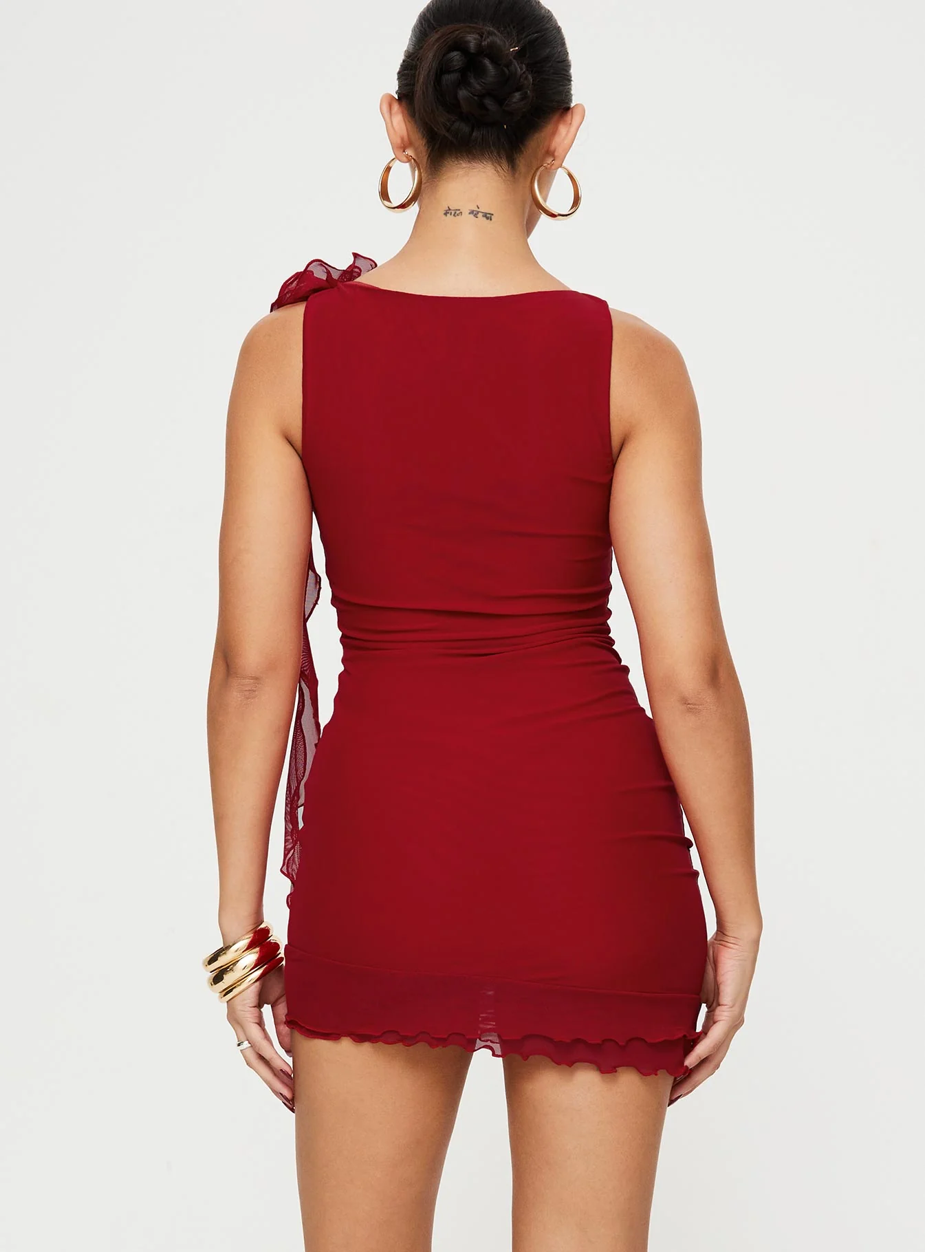 Lorello Mini Dress Red - Image 5