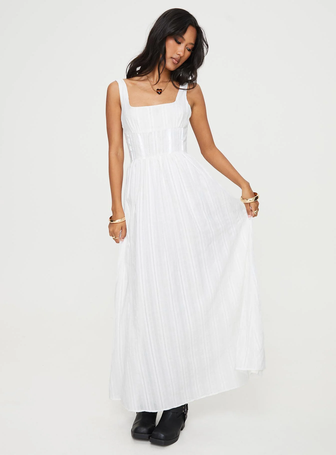 Lorinda Maxi Dress White Lower Impact - Image 2