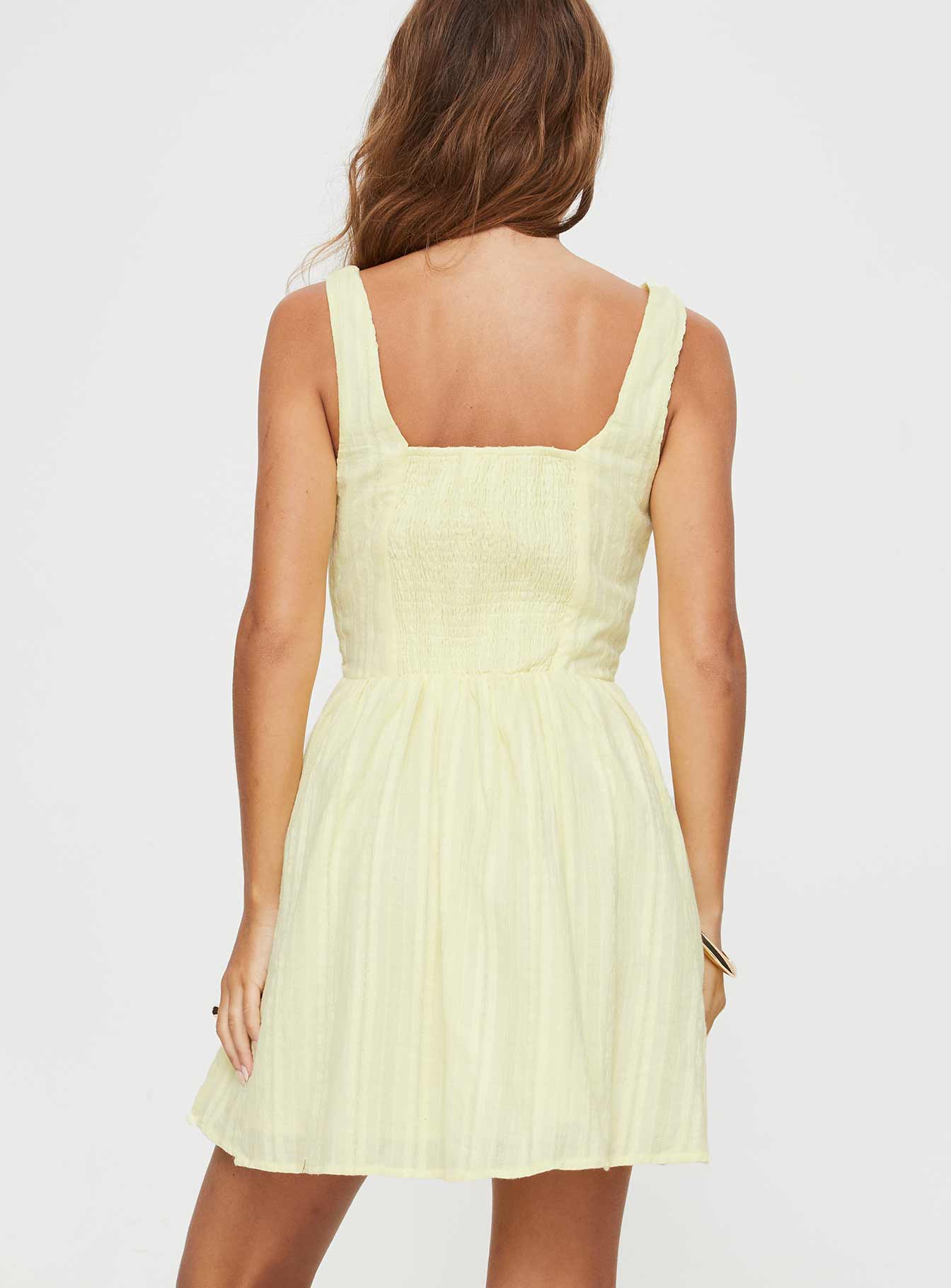 Lorinda Mini Dress Yellow Petite - Image 5