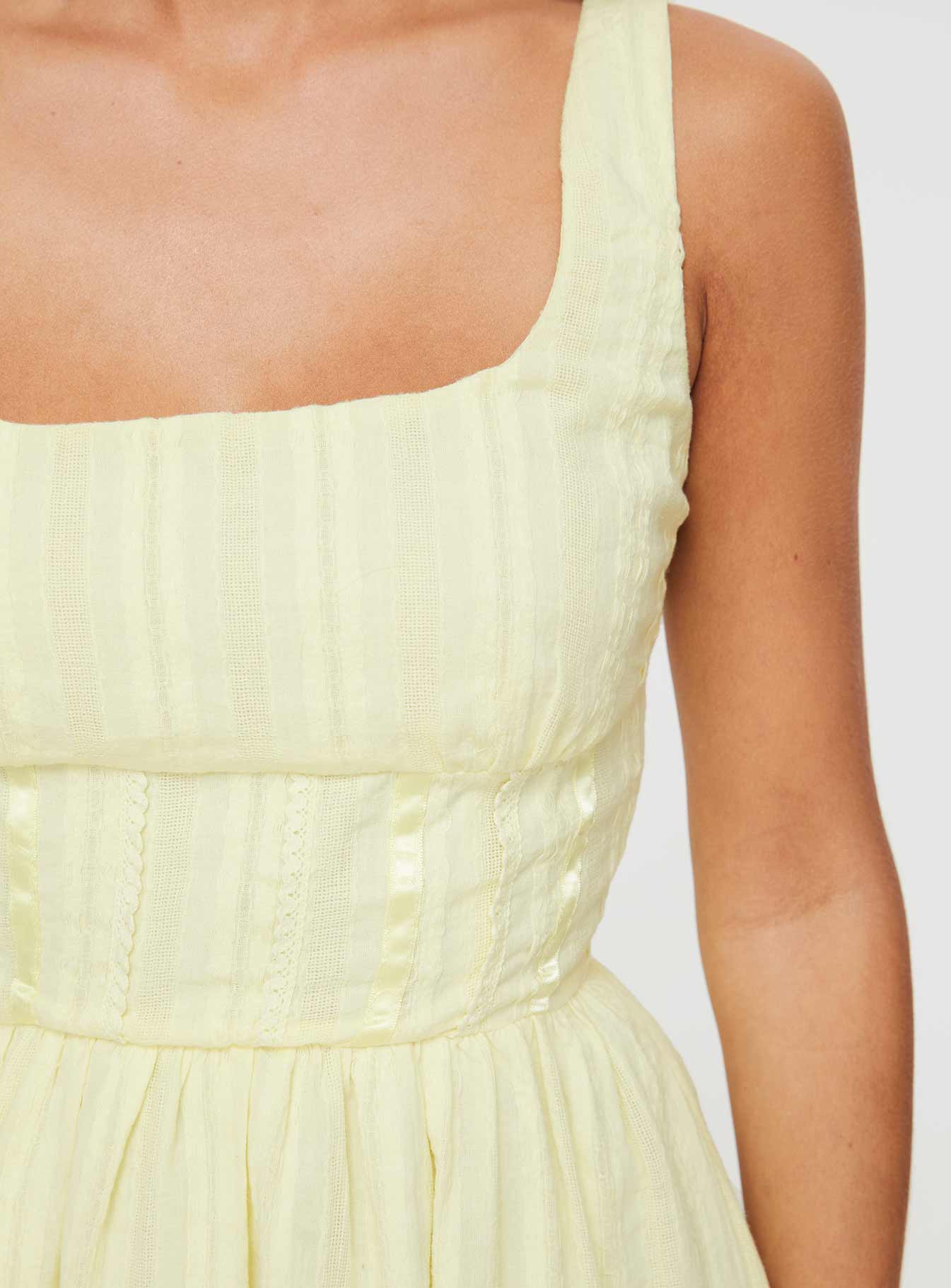 Lorinda Mini Dress Yellow Petite - Image 6