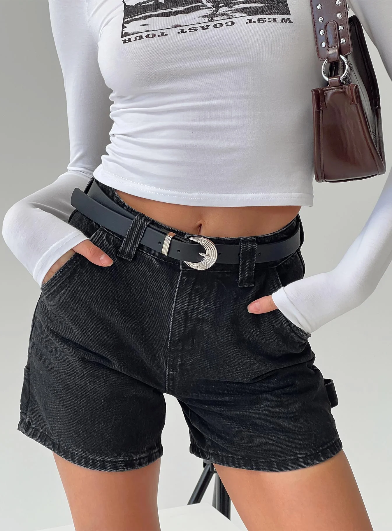 Lou Carpenter Denim Shorts Washed Black - Image 6
