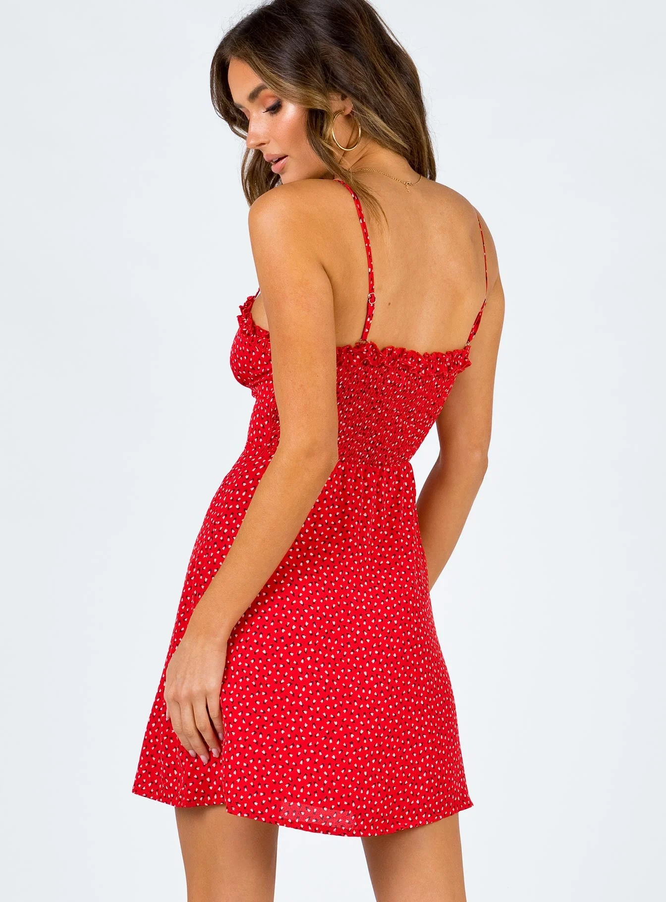 Love Birds Mini Dress Red - Image 9