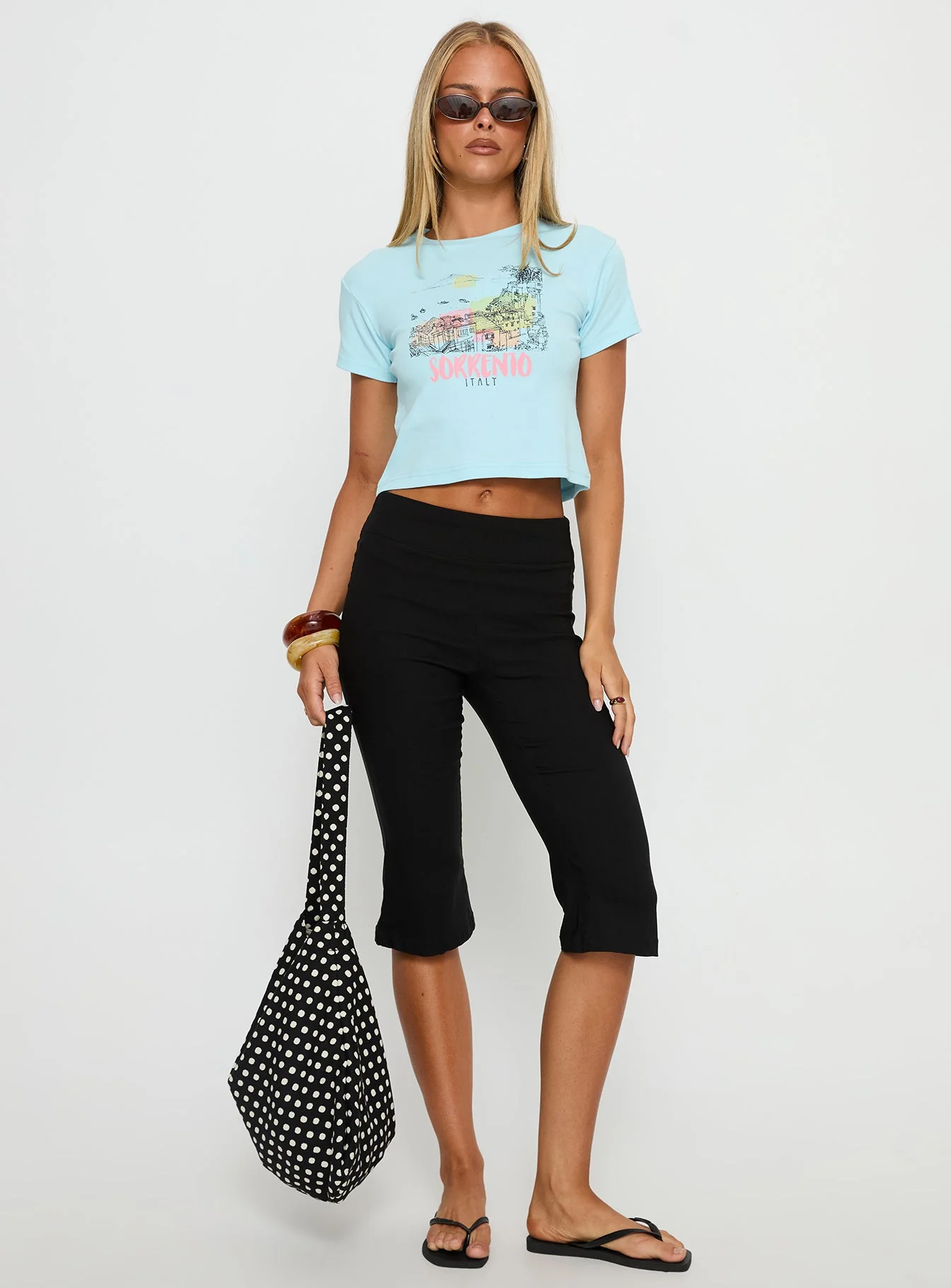 Love From Sorrento Graphic Top Blue - Image 2