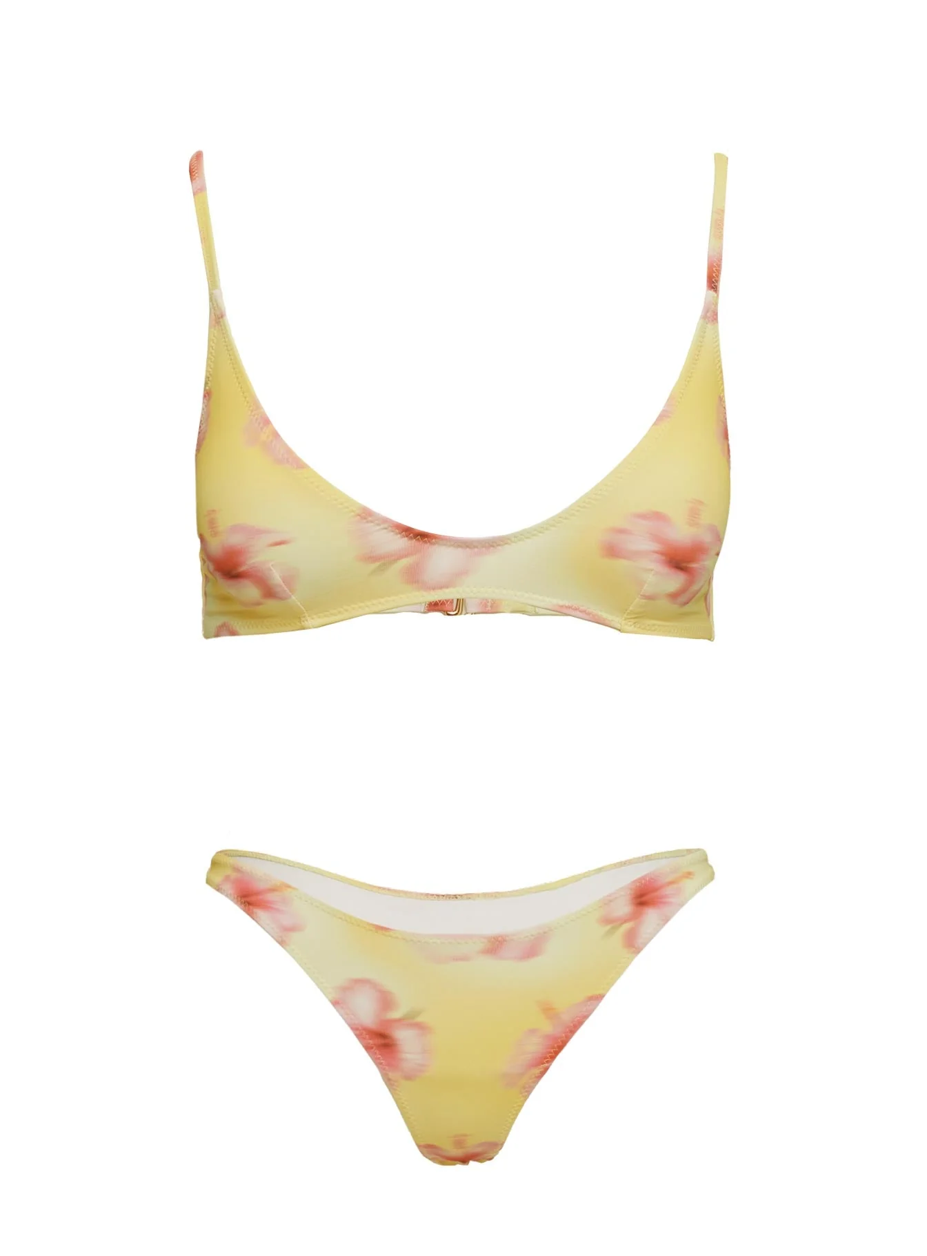 Love Letters High Cut Cheeky Bikini Bottoms Yellow Floral - Image 5