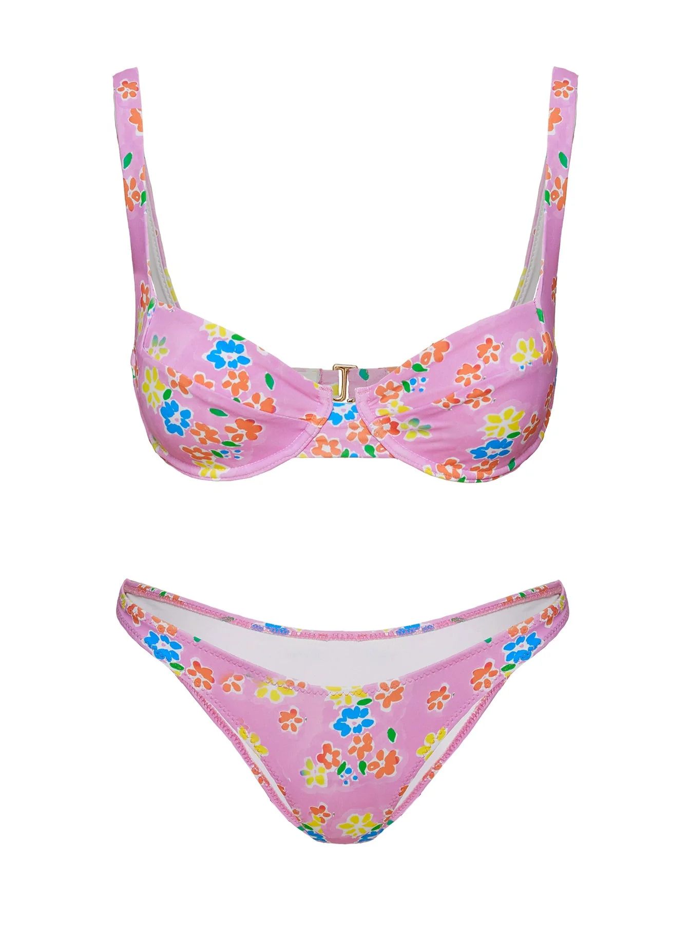 Love Letters Underwire Bikini Top Pink Floral - Image 5