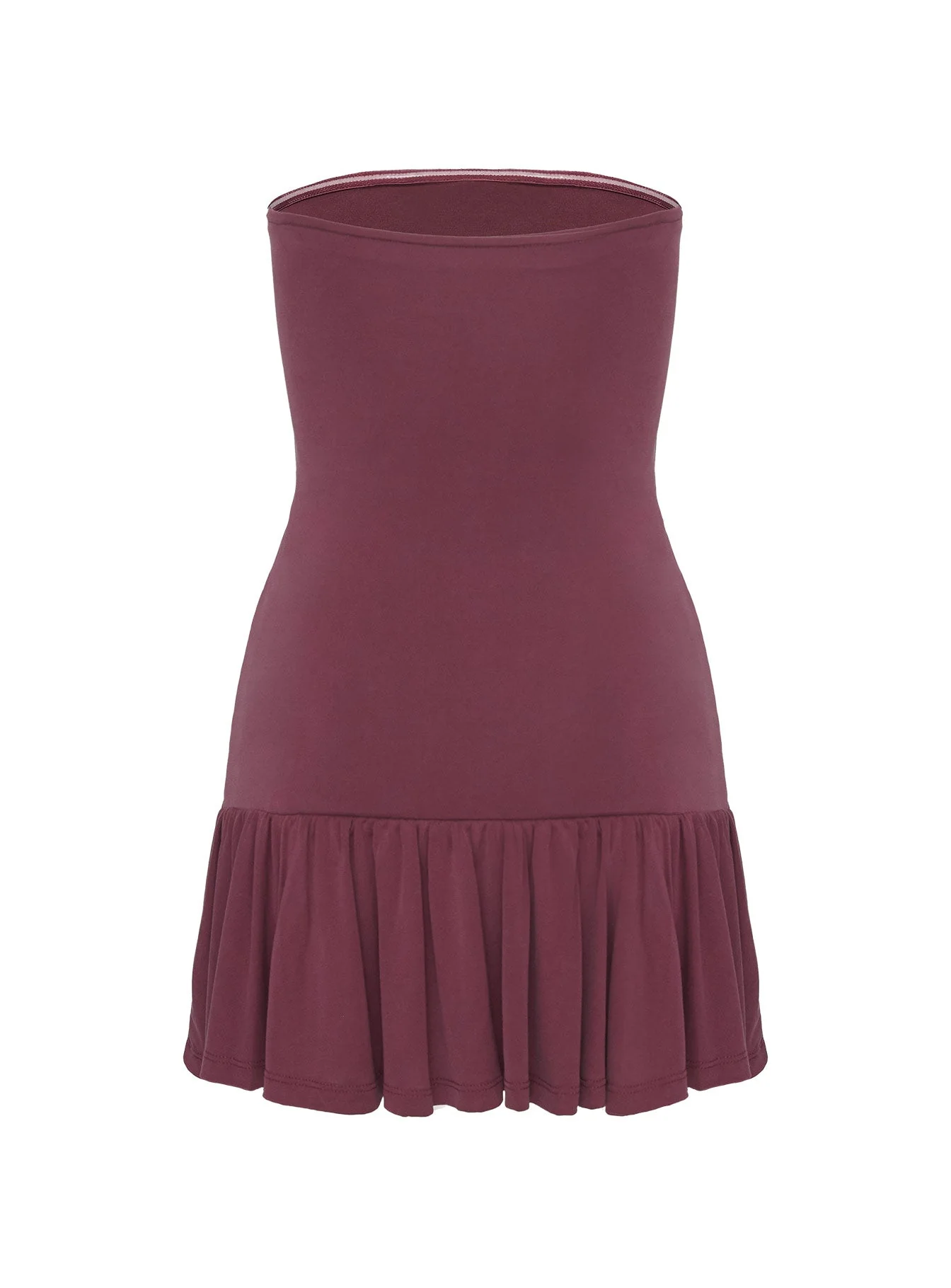 Love Lingers Strapless Mini Dress Burgundy - Image 6