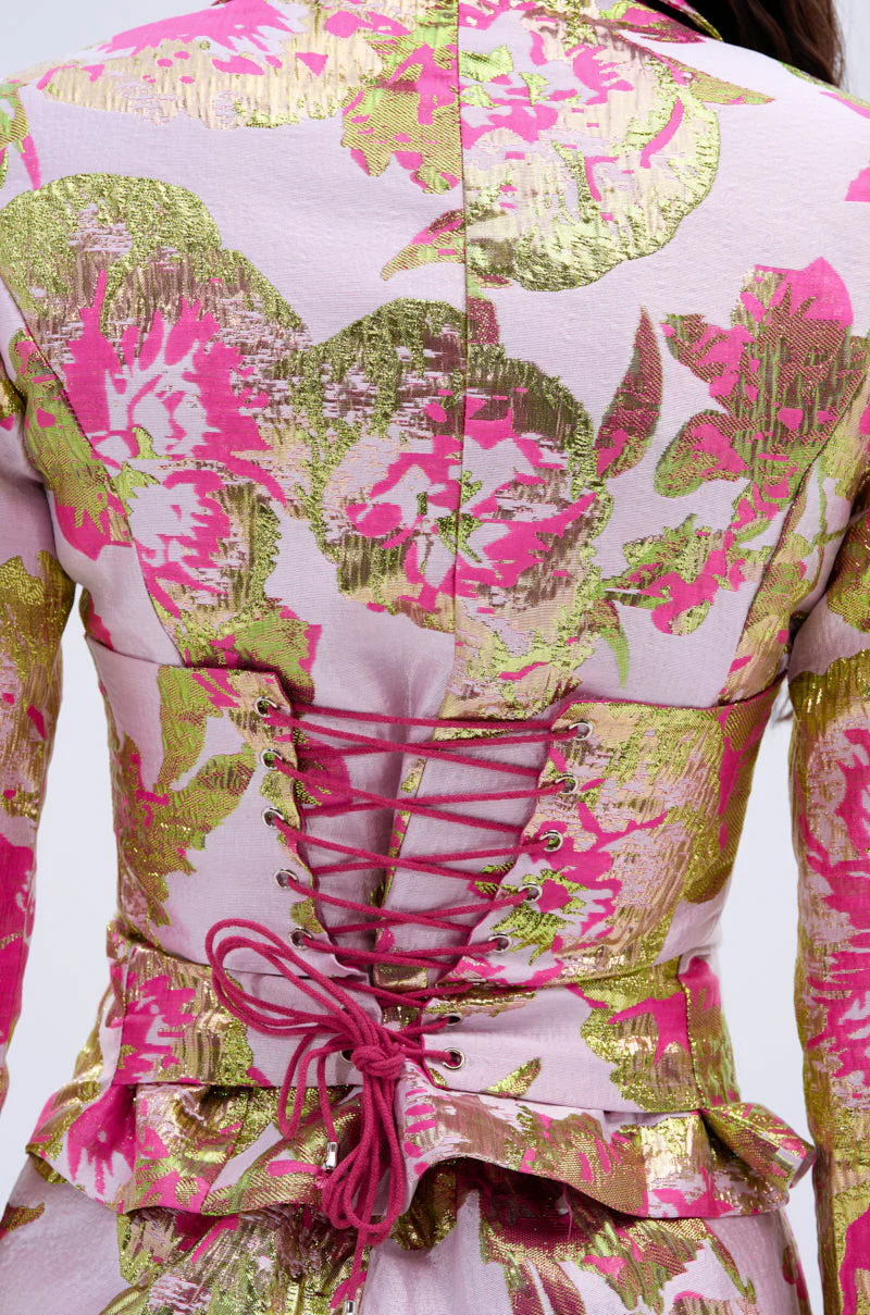 LOVELY FLORAL BROCADE BLOUSE - Image 12
