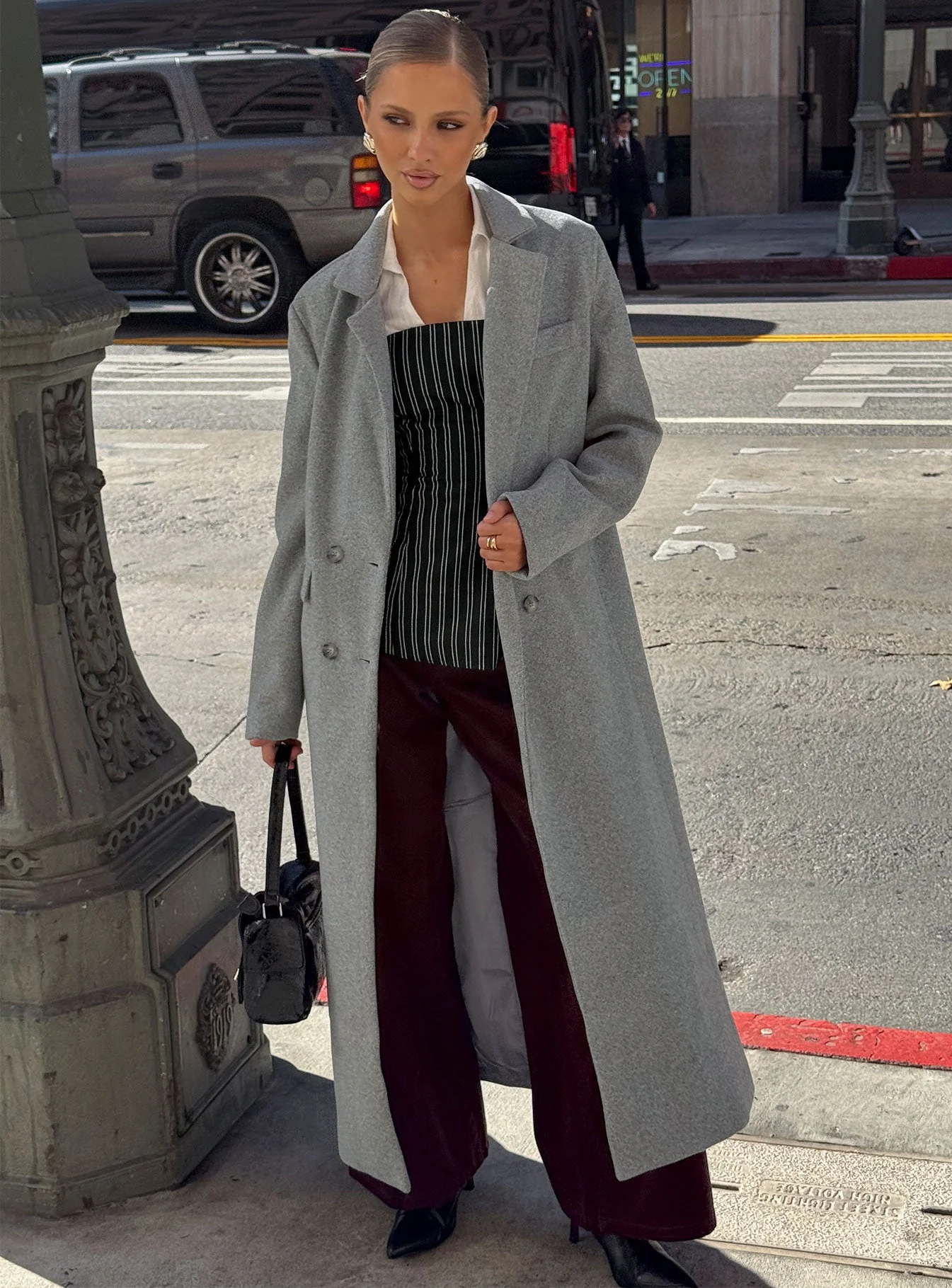 Lovergirl Longline Coat Grey - Image 10