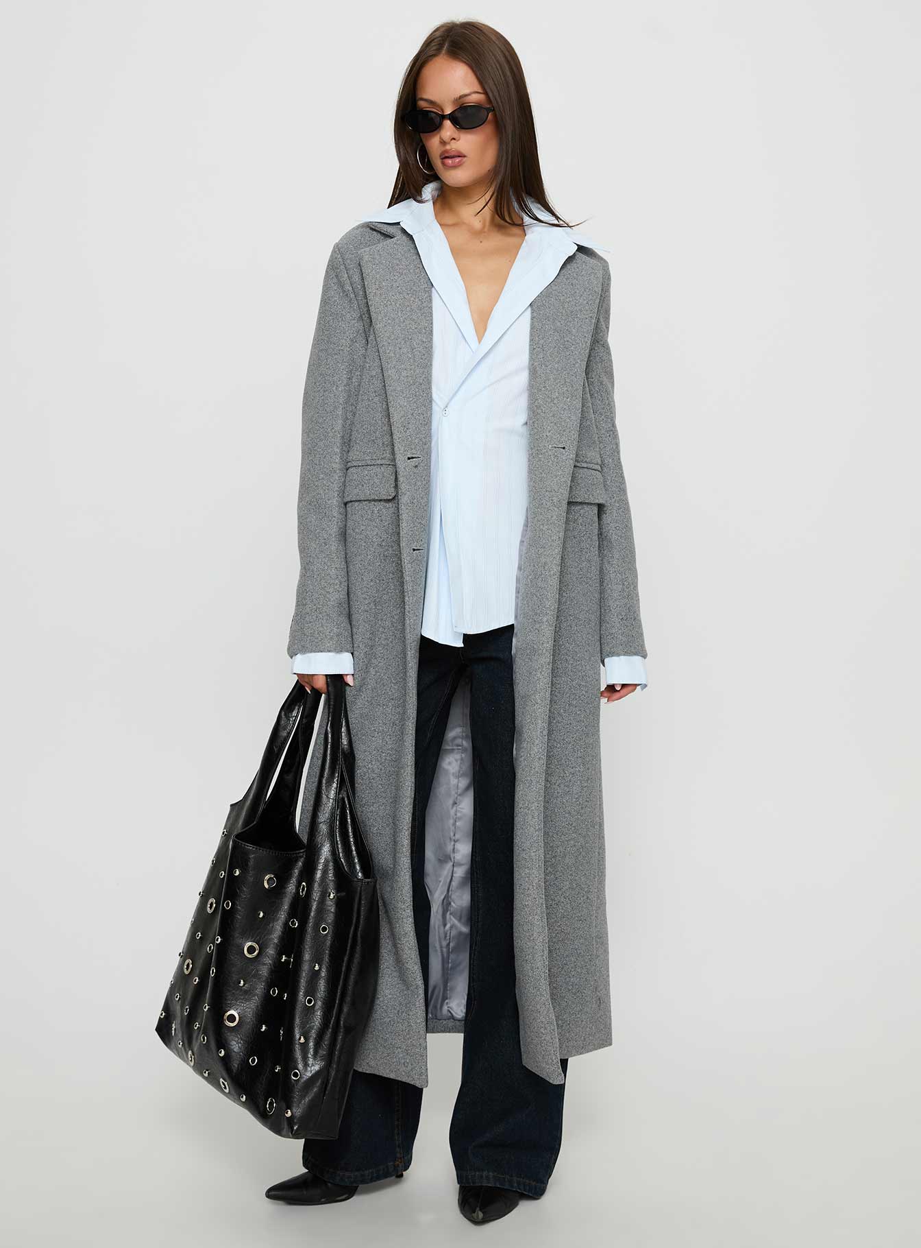 Lovergirl Longline Coat Grey - Image 3
