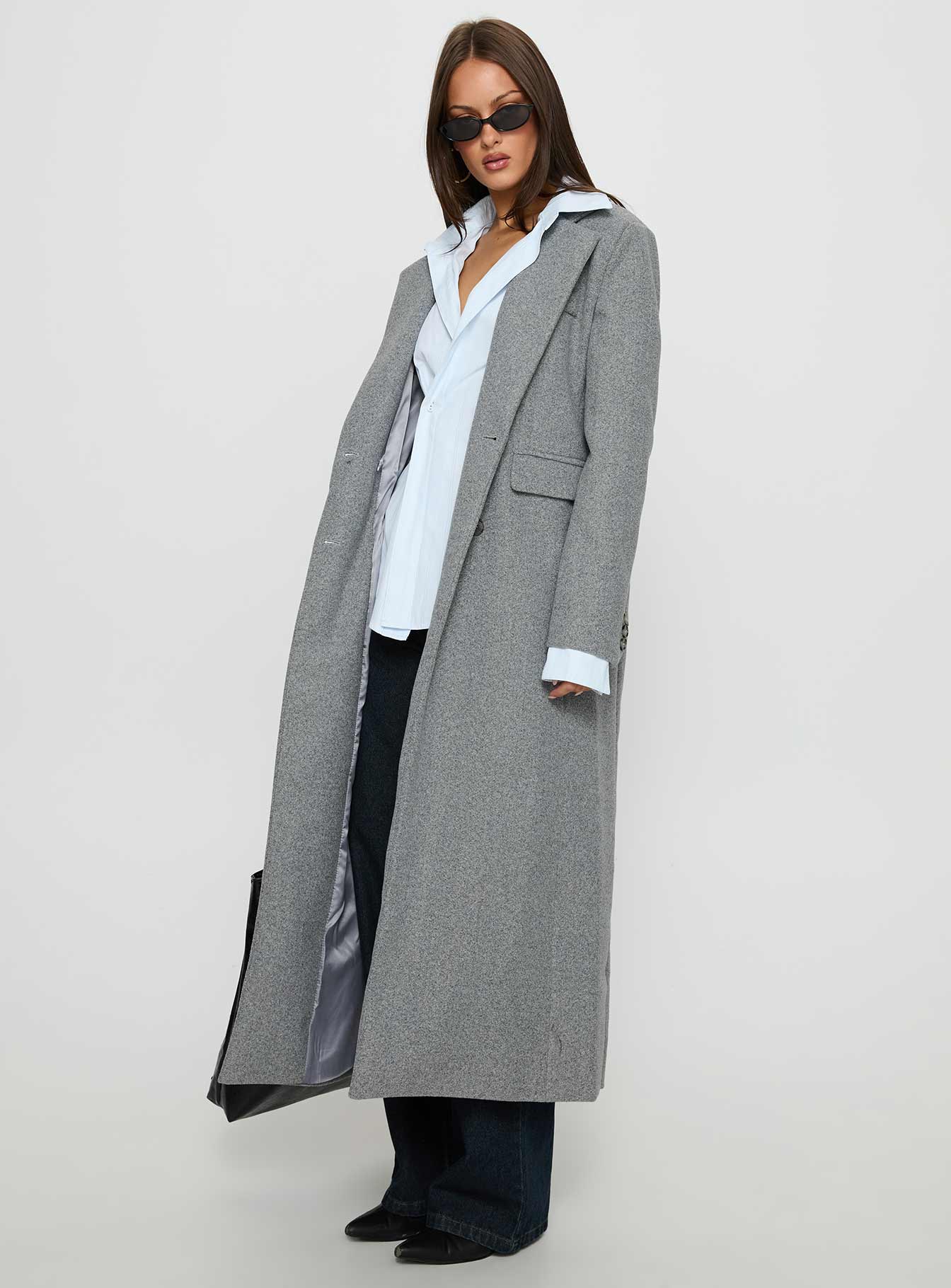 Lovergirl Longline Coat Grey - Image 4