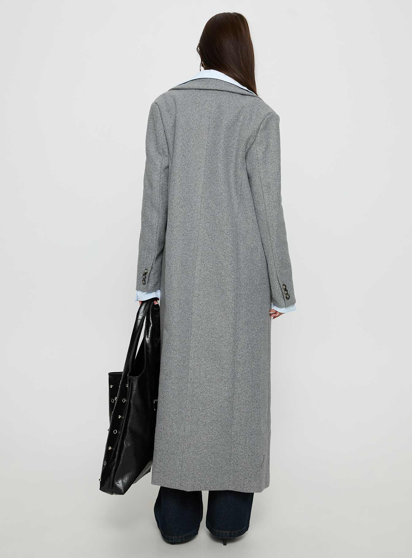 Lovergirl Longline Coat Grey - Image 5