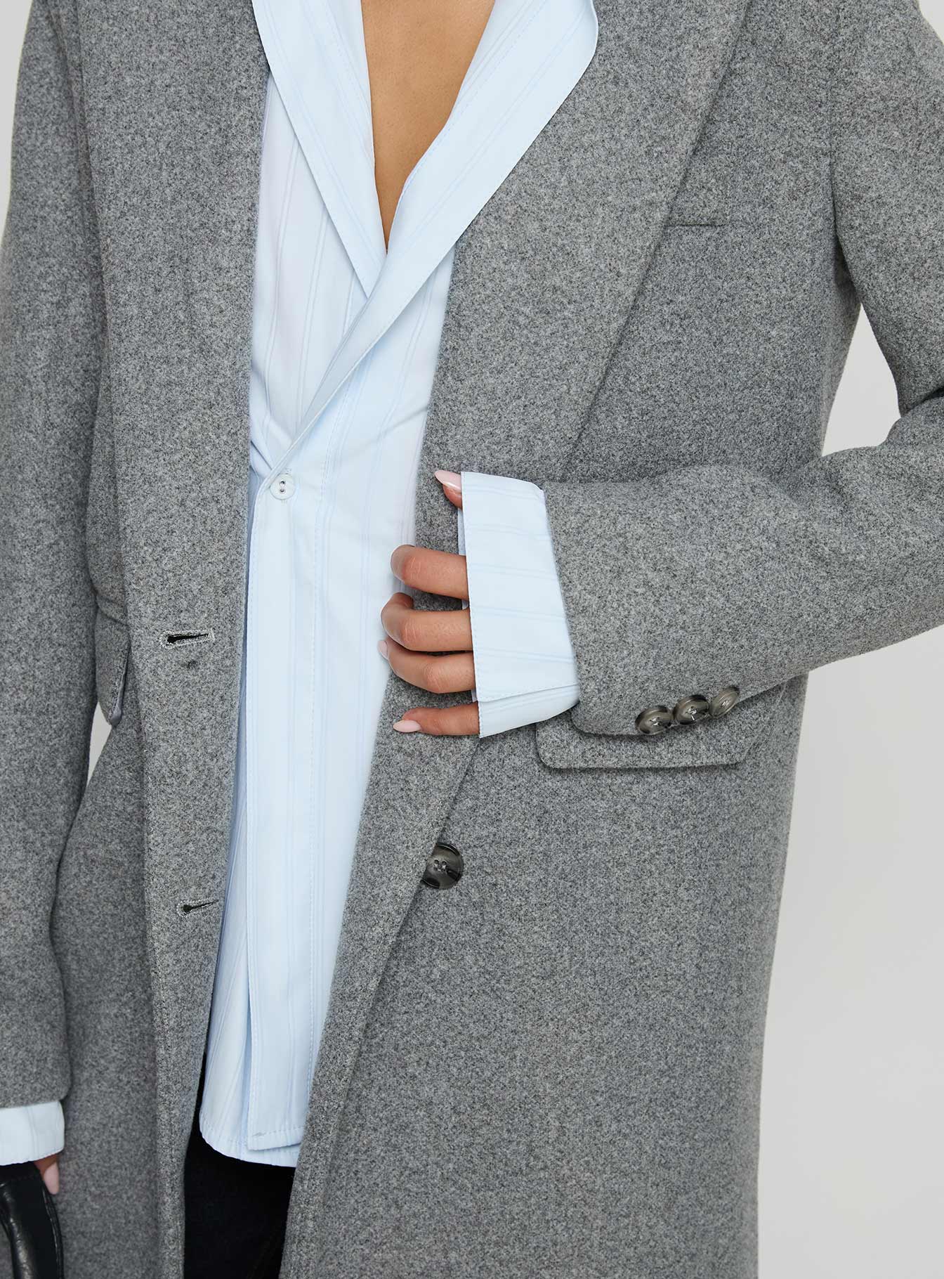 Lovergirl Longline Coat Grey - Image 6