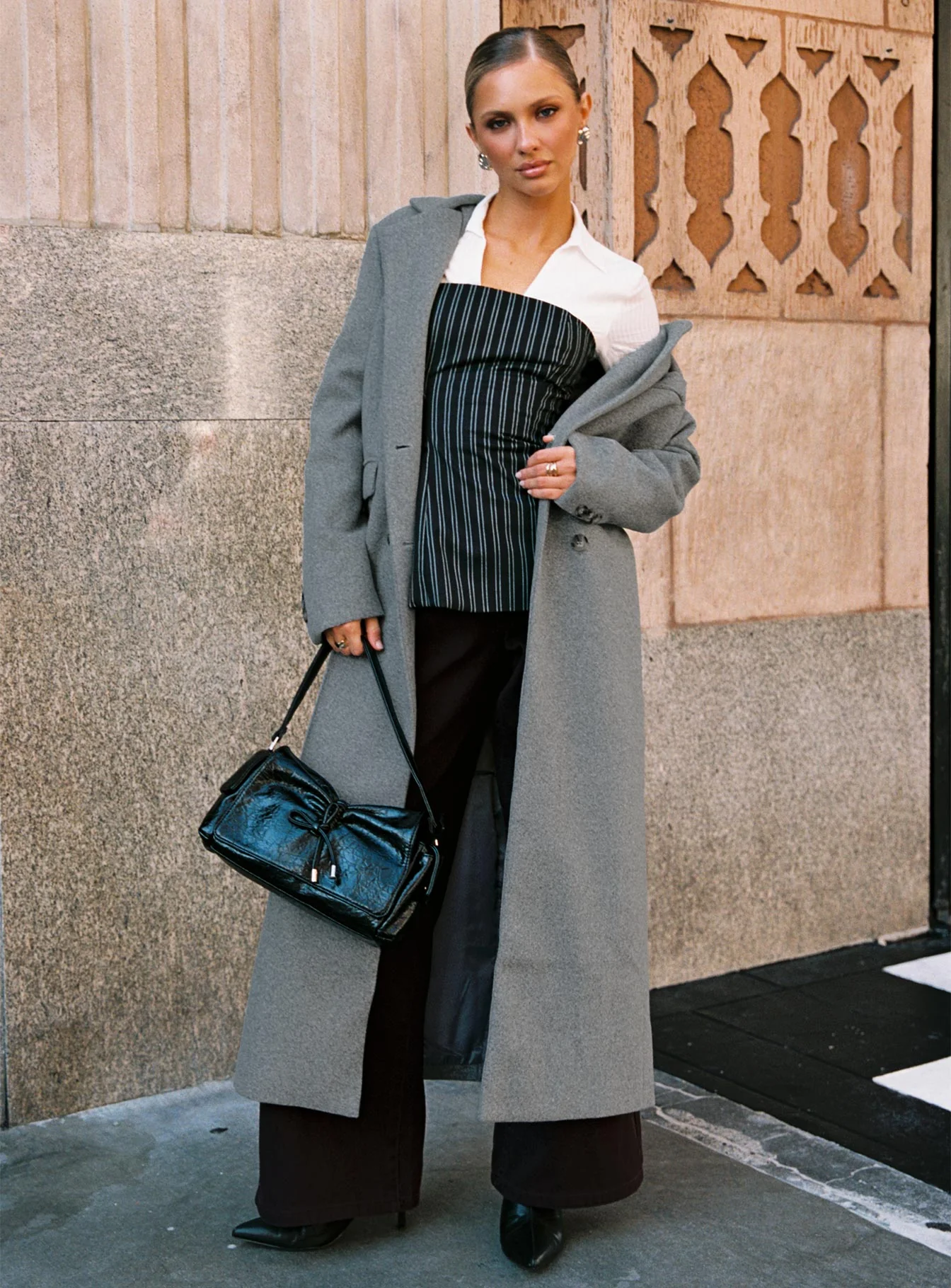 Lovergirl Longline Coat Grey - Image 8