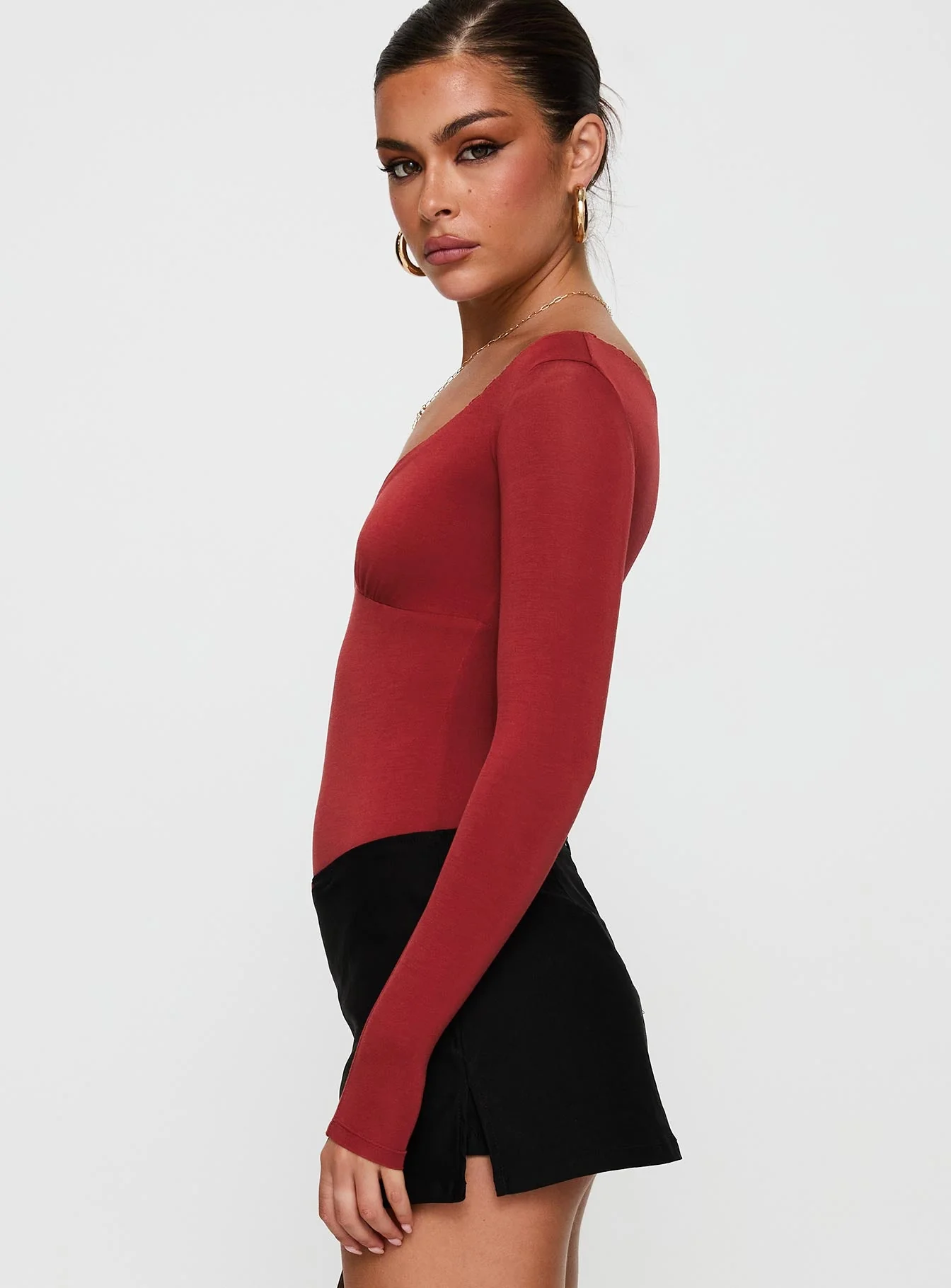 Loveydove Bodysuit Burgundy - Image 4