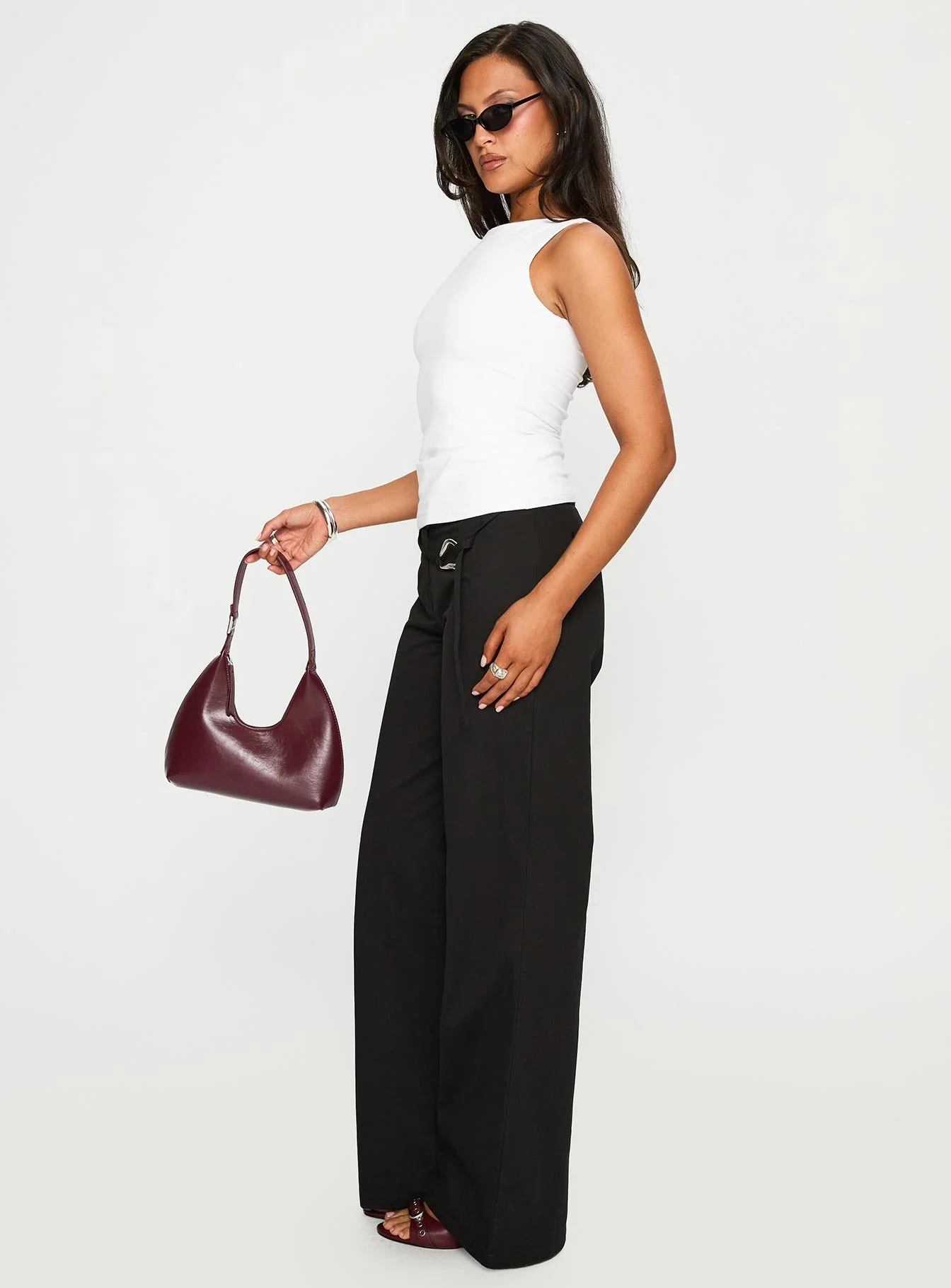 Lucetta Wide Leg Pant Black - Image 4