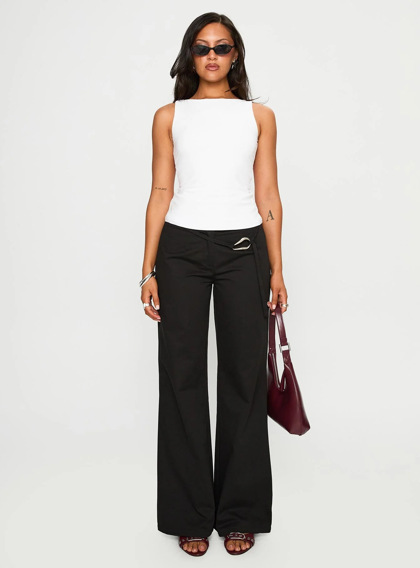 Lucetta Wide Leg Pant Black - Image 7