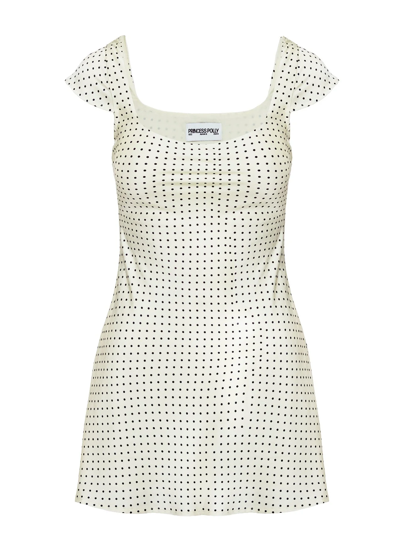 Lucienna Polka Dot Mini Dress White / Black Petite - Image 5