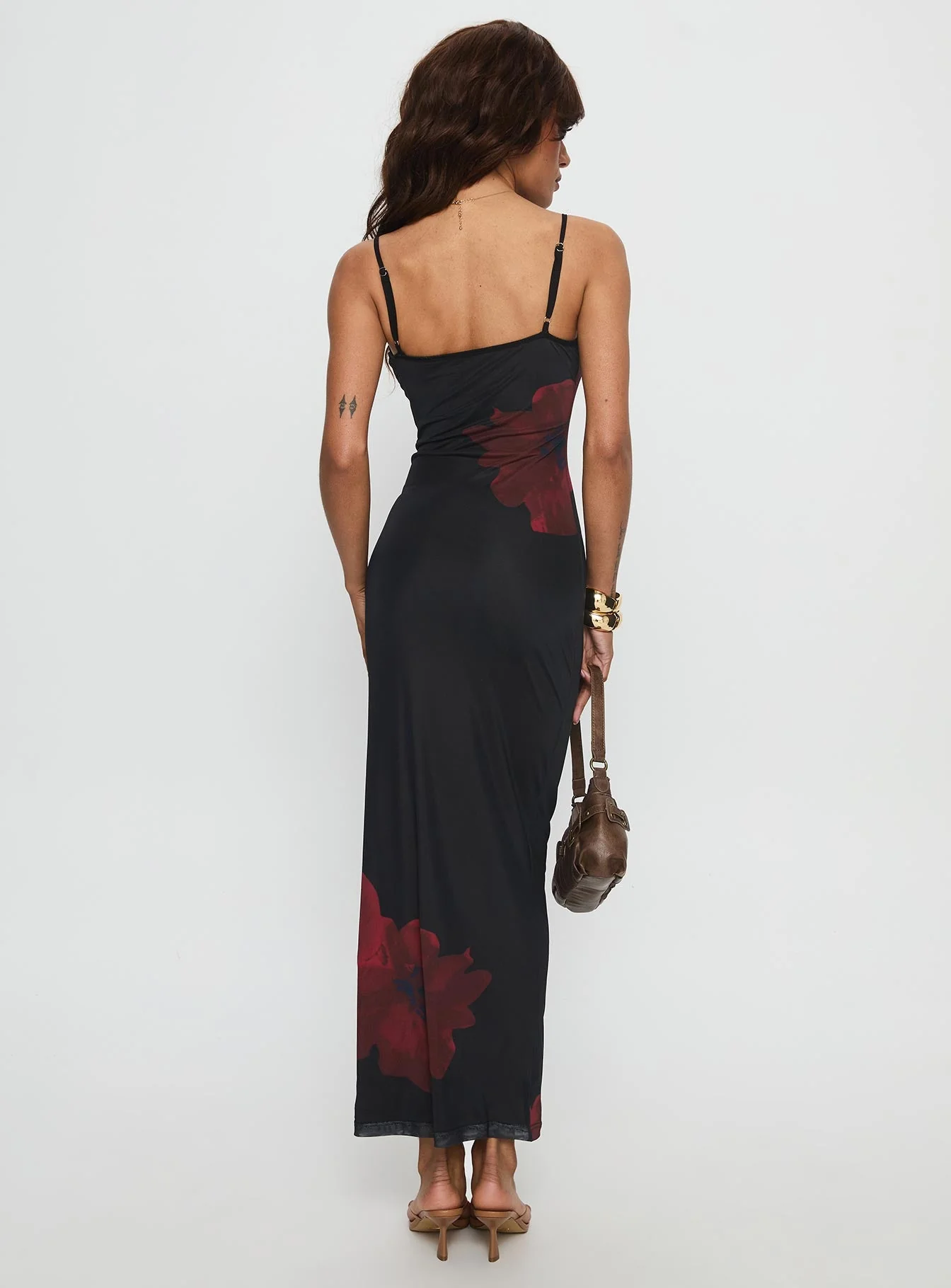 Lucky to Love Maxi Dress Black / Red Floral - Image 5