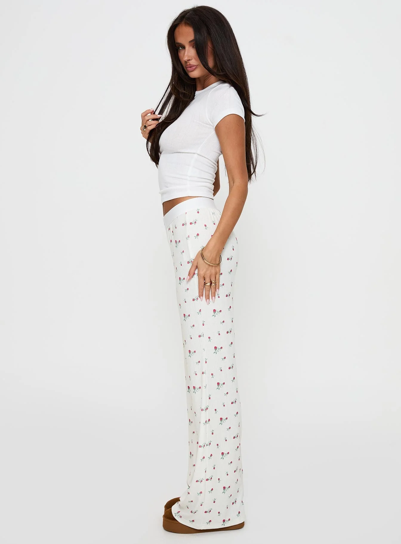 Lullabies Pointelle Sleep Pant Yellow - Image 4