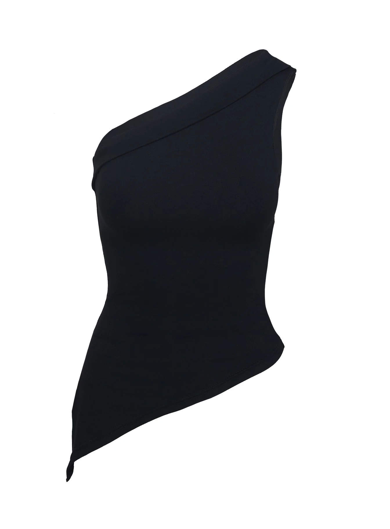 Lunah One Shoulder Top Black - Image 8