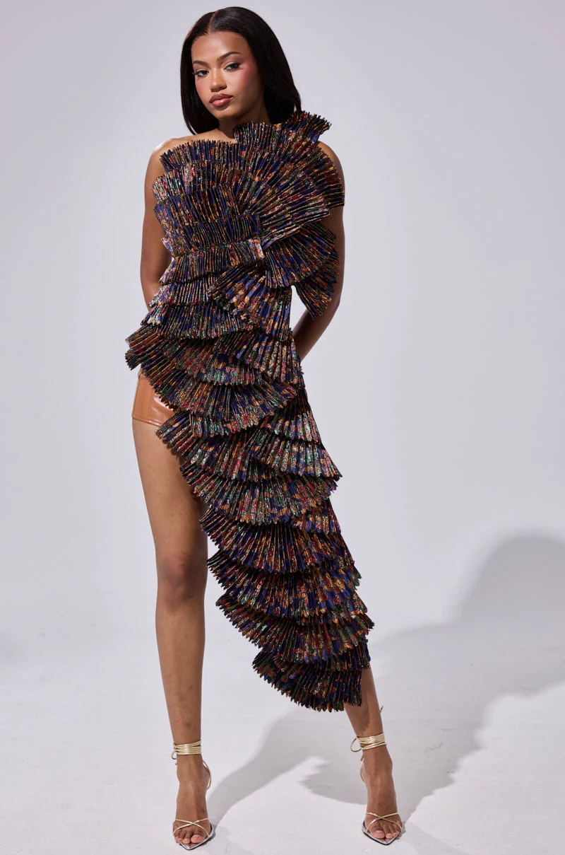 LUST FOR LIFE ASYMMETRICAL BROCADE TOP - Image 4