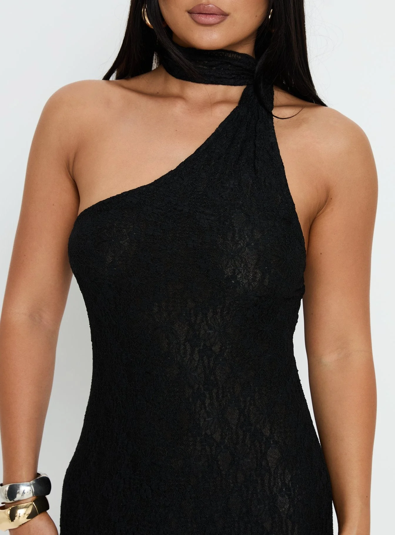 Lux Lace Maxi Dress Noir - Image 6
