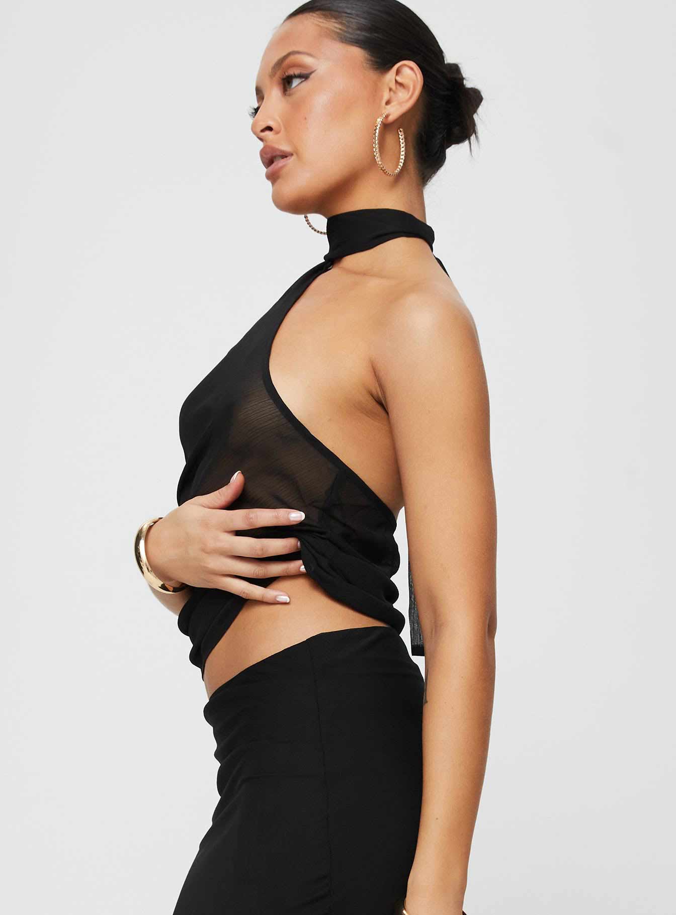 Lux Tie Top Black - Image 6