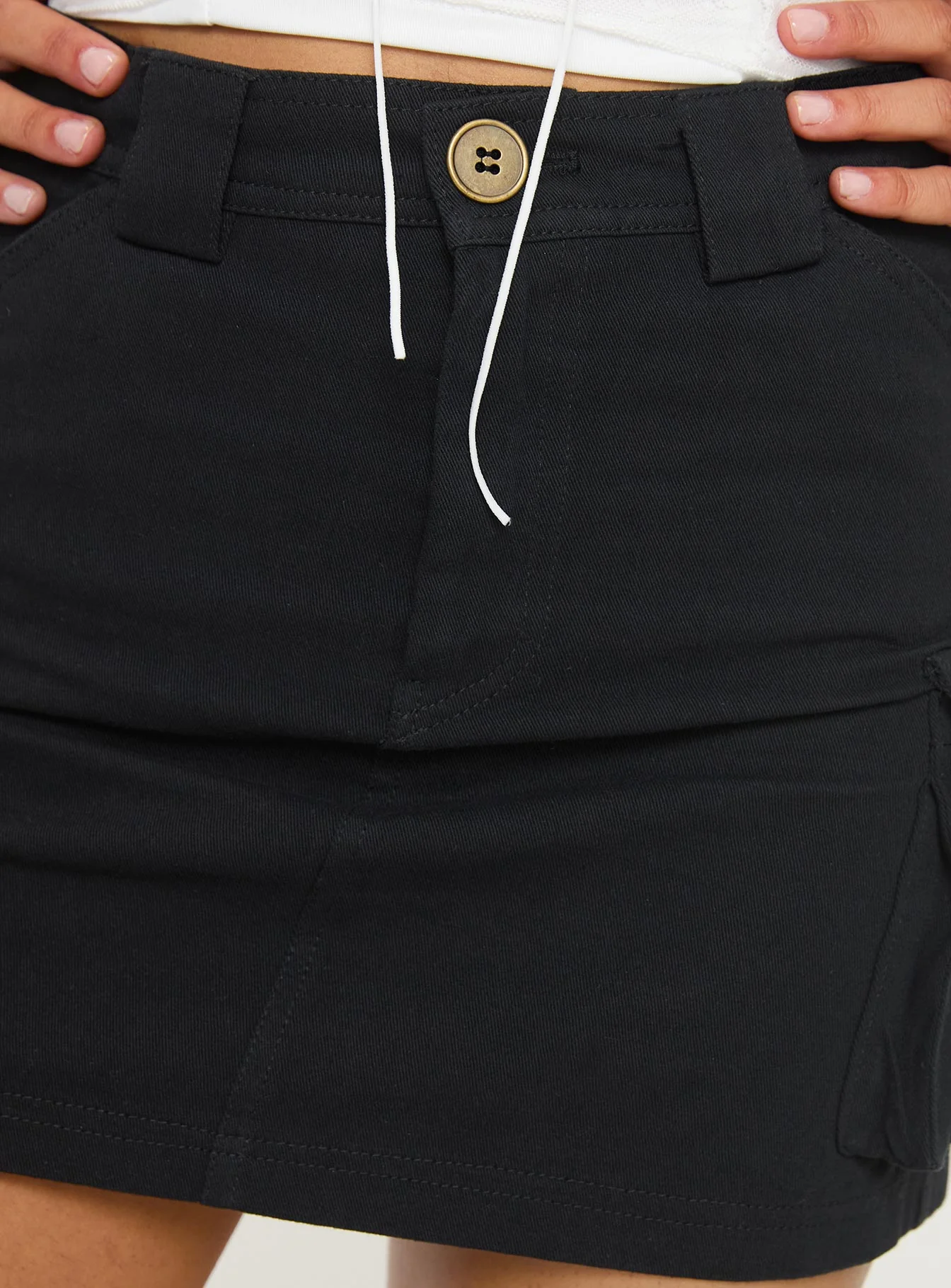 Lydie Cargo Mini Skirt Black - Image 6